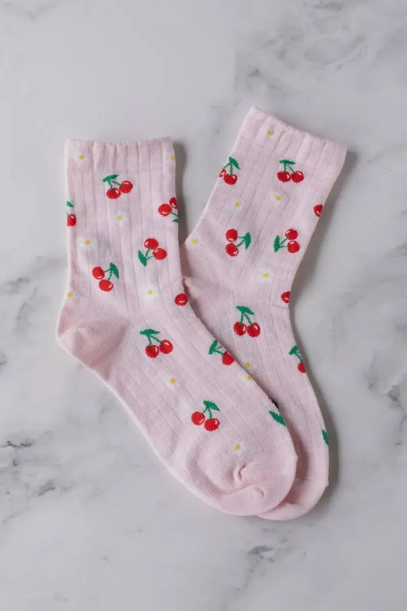 Cherry + Daisy Socks