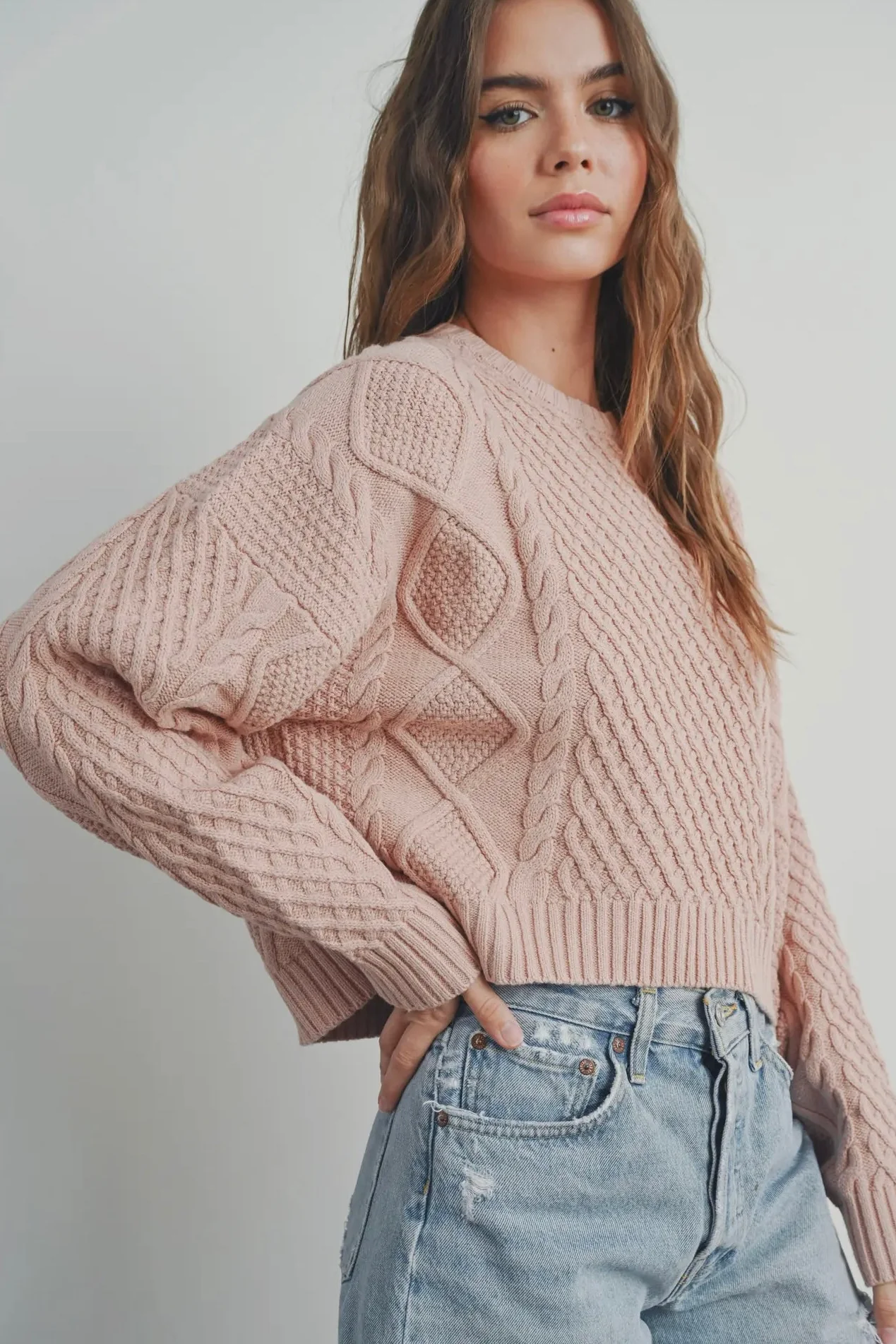 Classic Cable Knit Sweater - Image 3