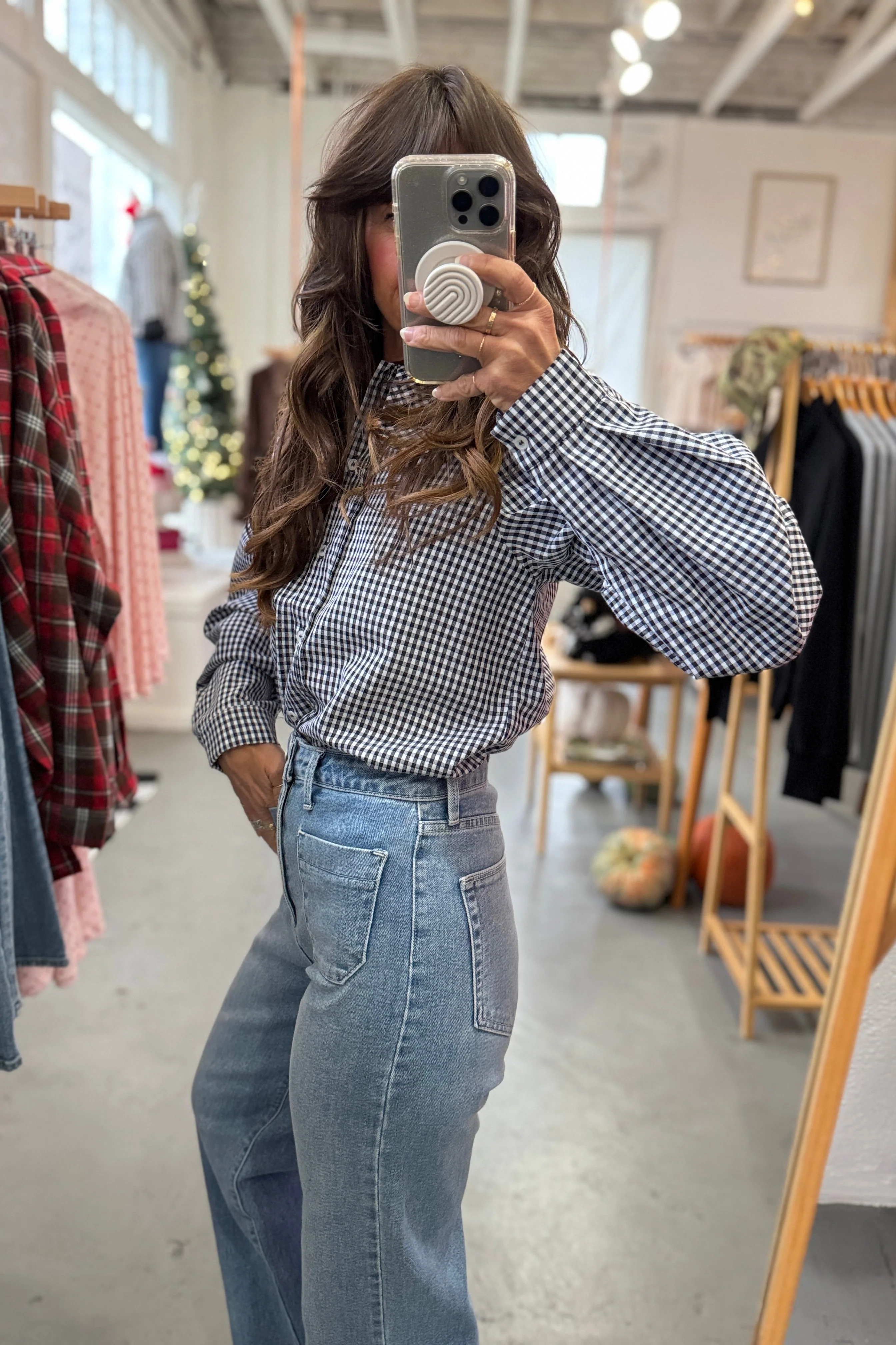 Collared Gingham Top - Image 4