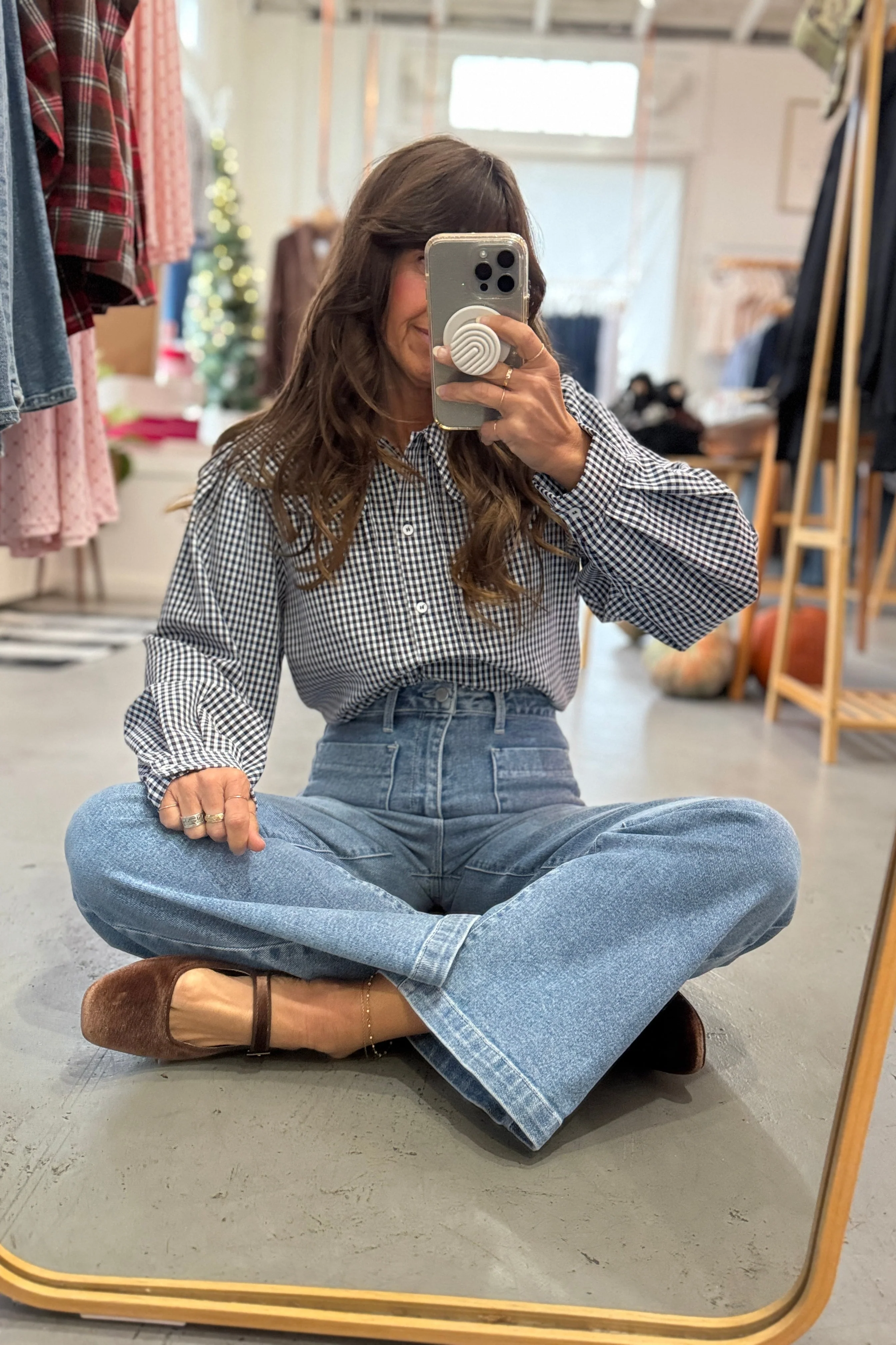 Collared Gingham Top - Image 6