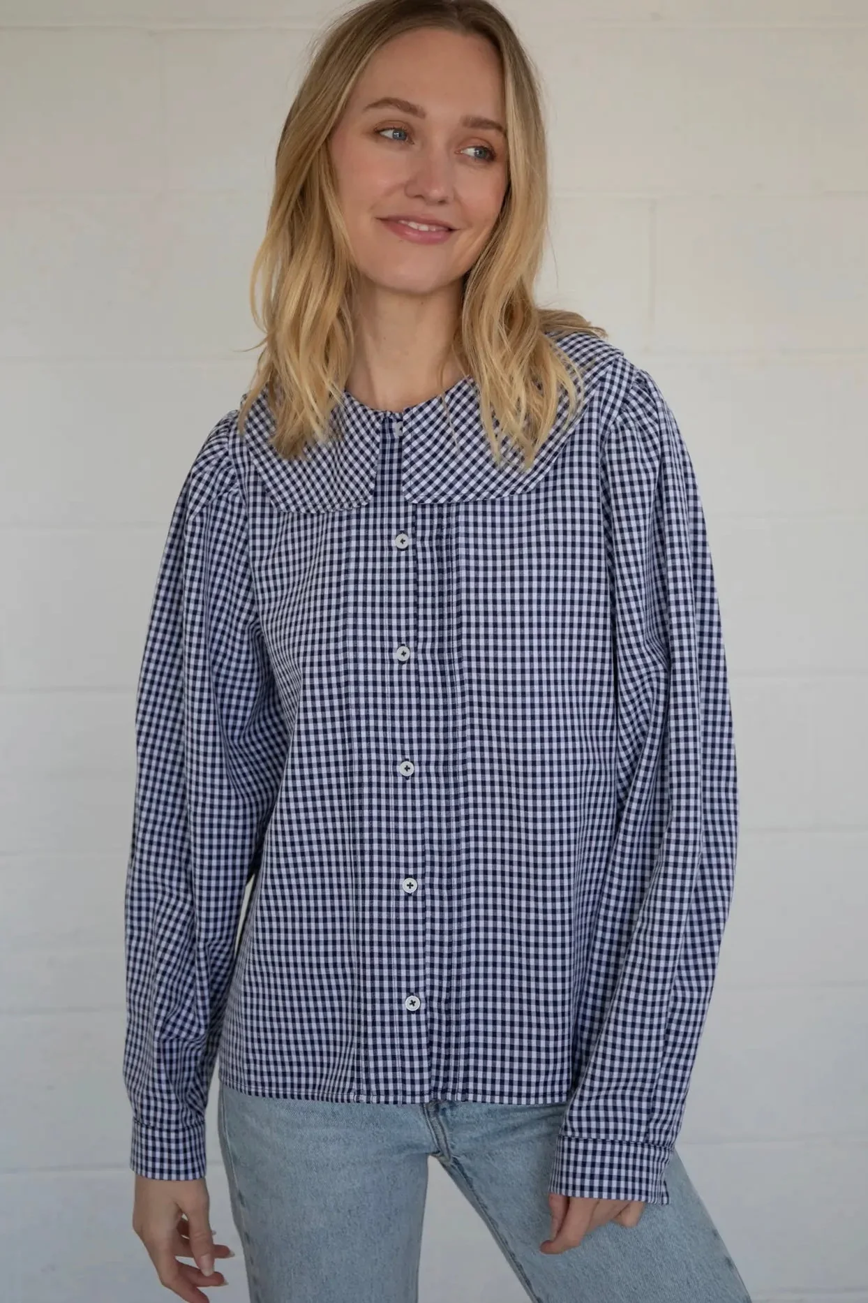 Collared Gingham Top - Image 7