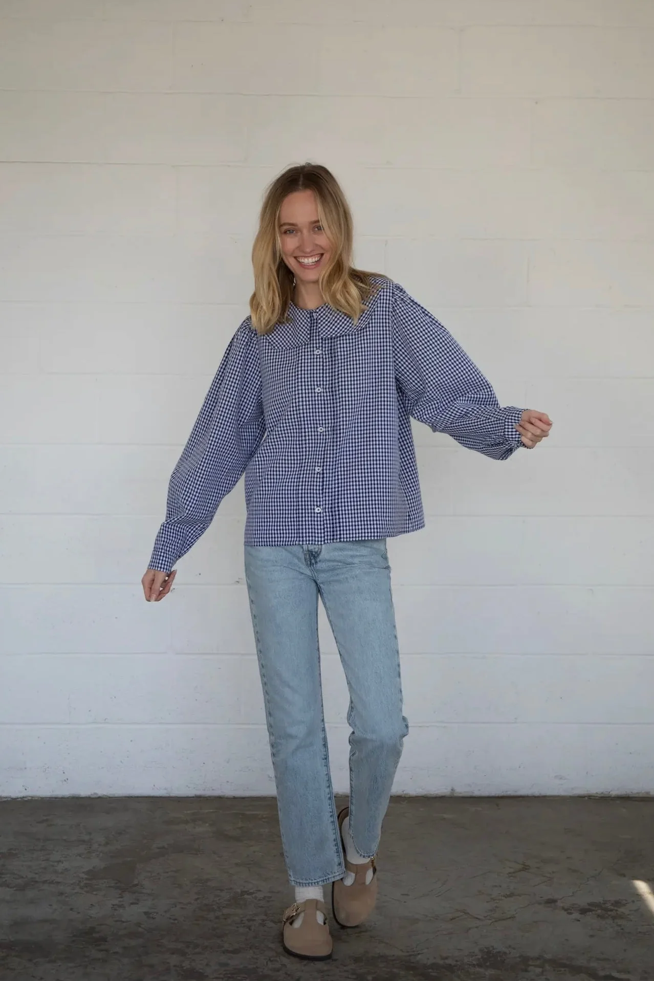 Collared Gingham Top - Image 8