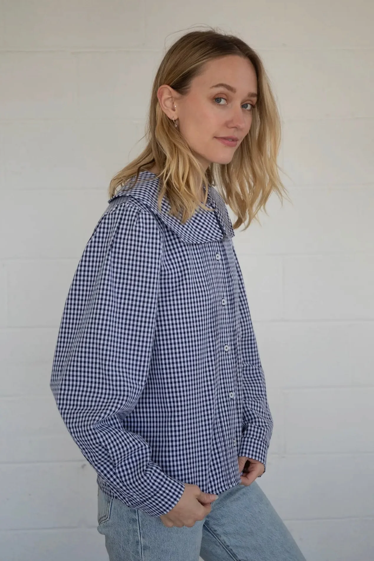 Collared Gingham Top - Image 9