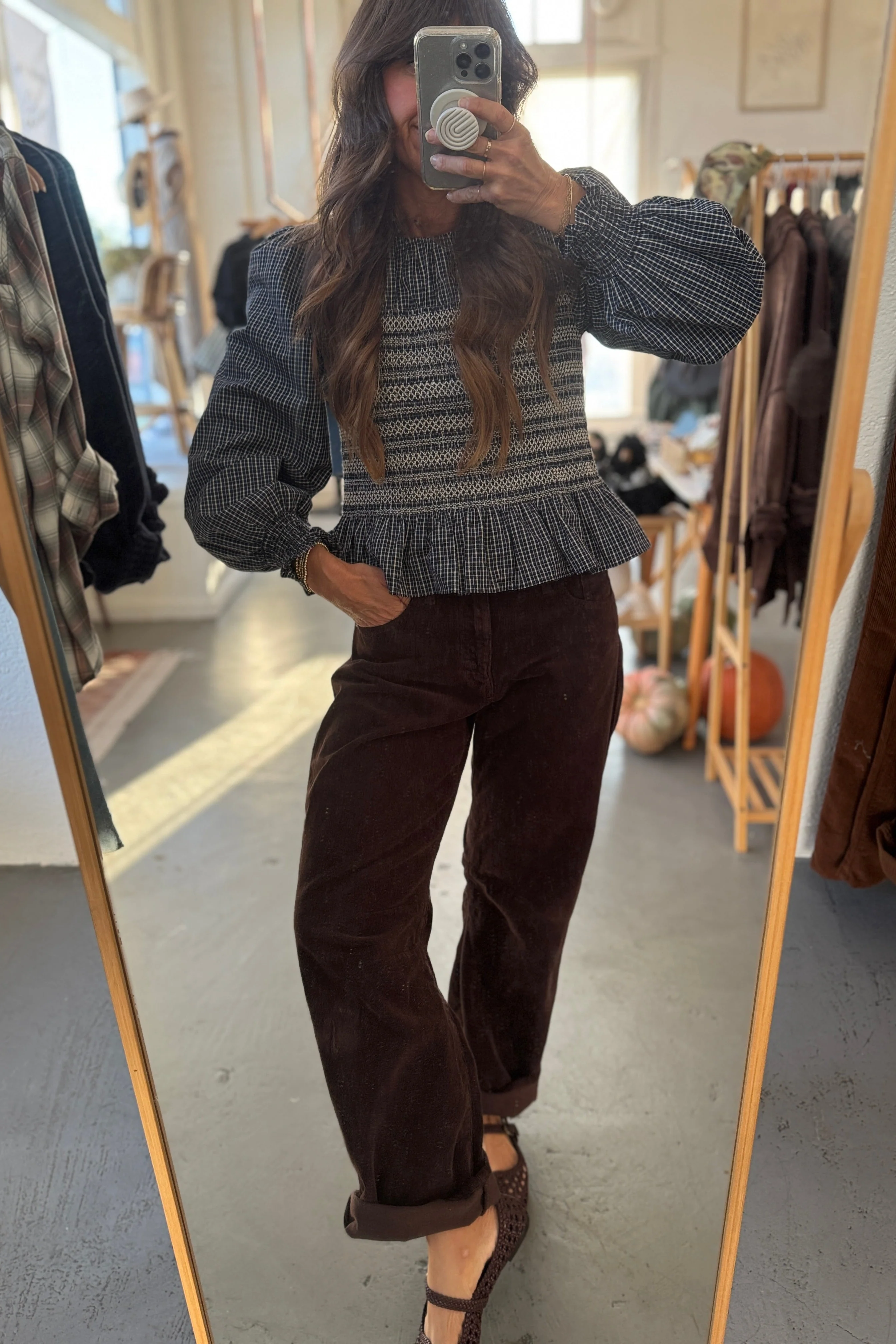 Corduroy Barrel Jeans