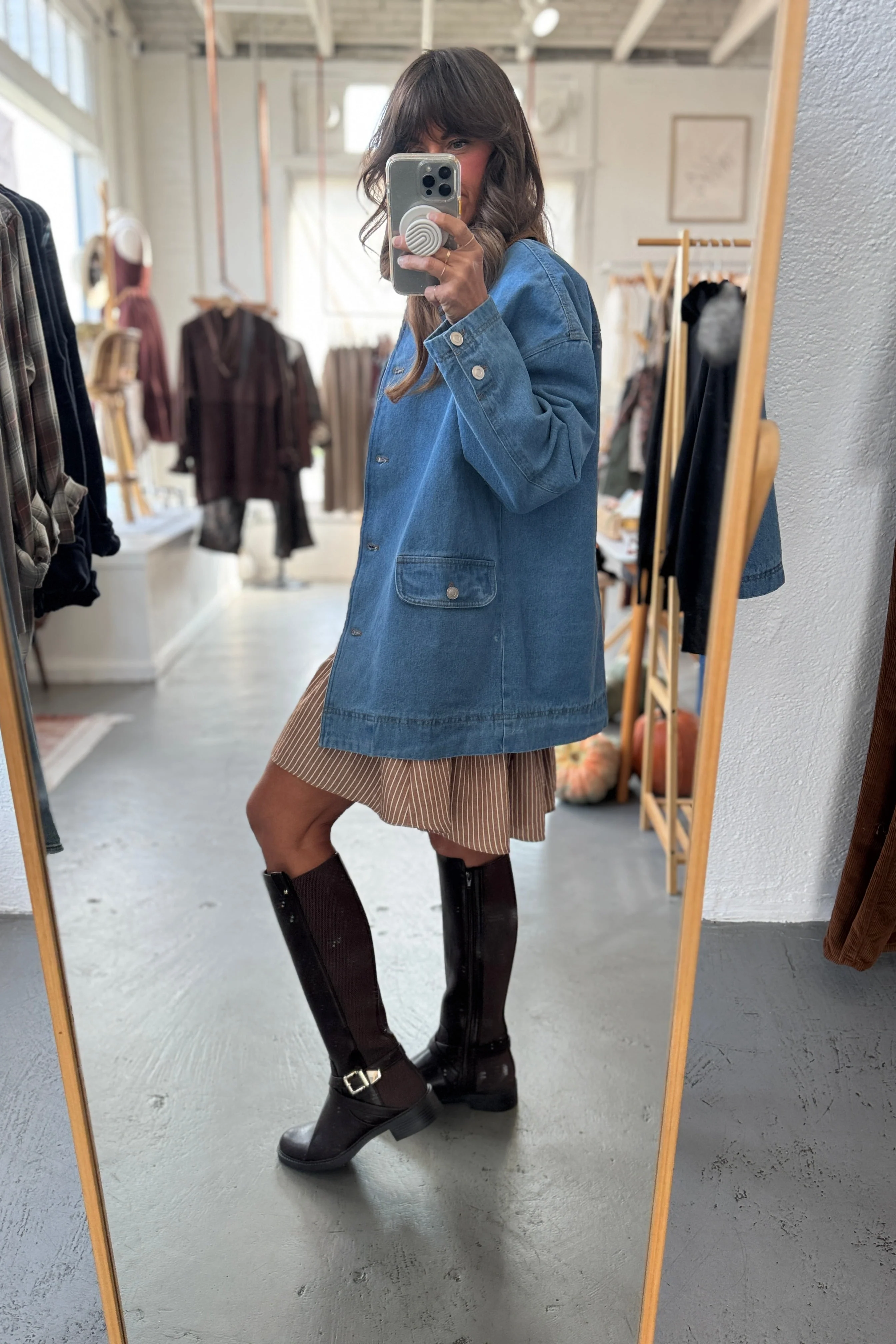 Corduroy Collared Jean Jacket - Image 4