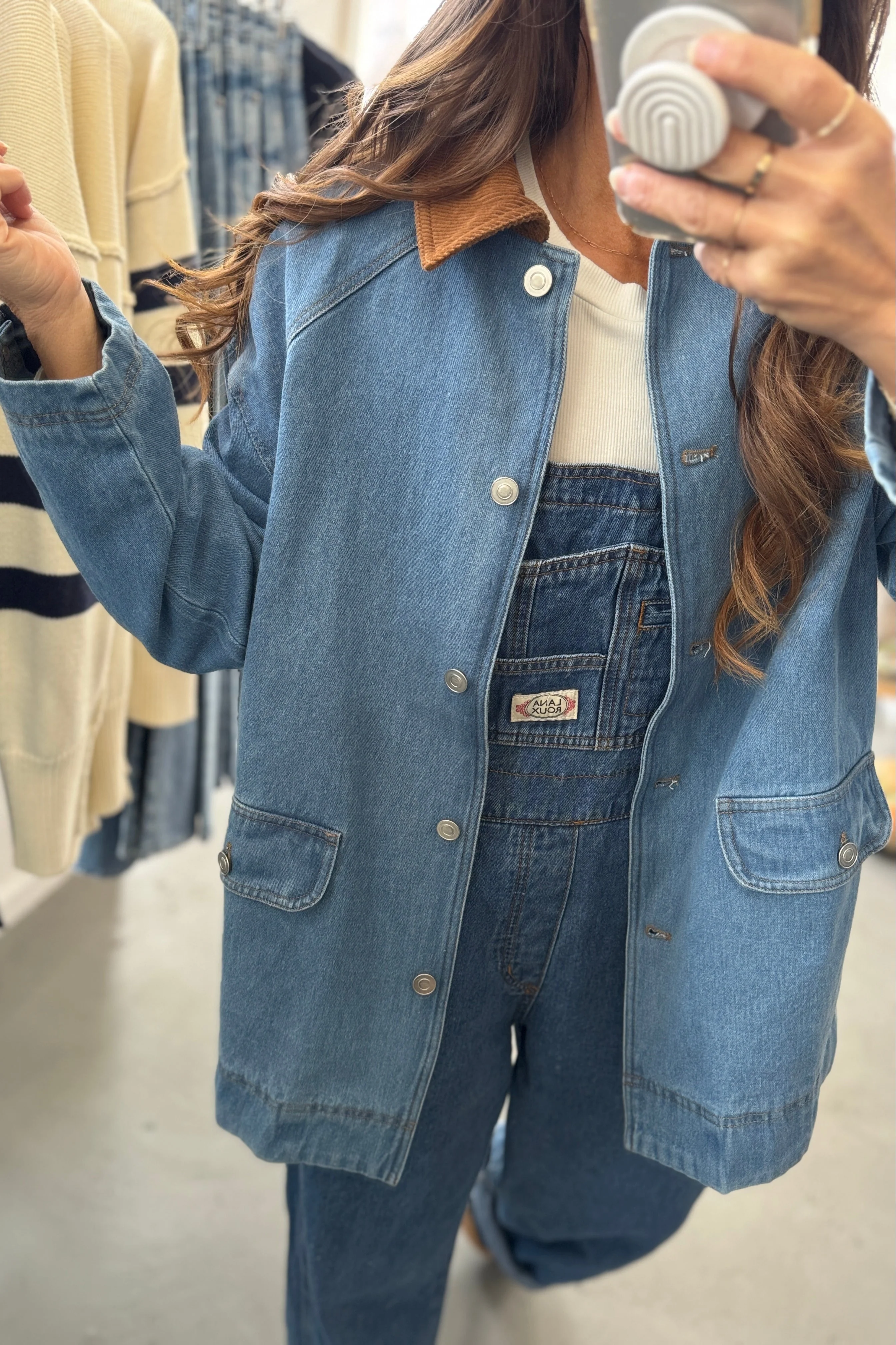 Corduroy Collared Jean Jacket - Image 7
