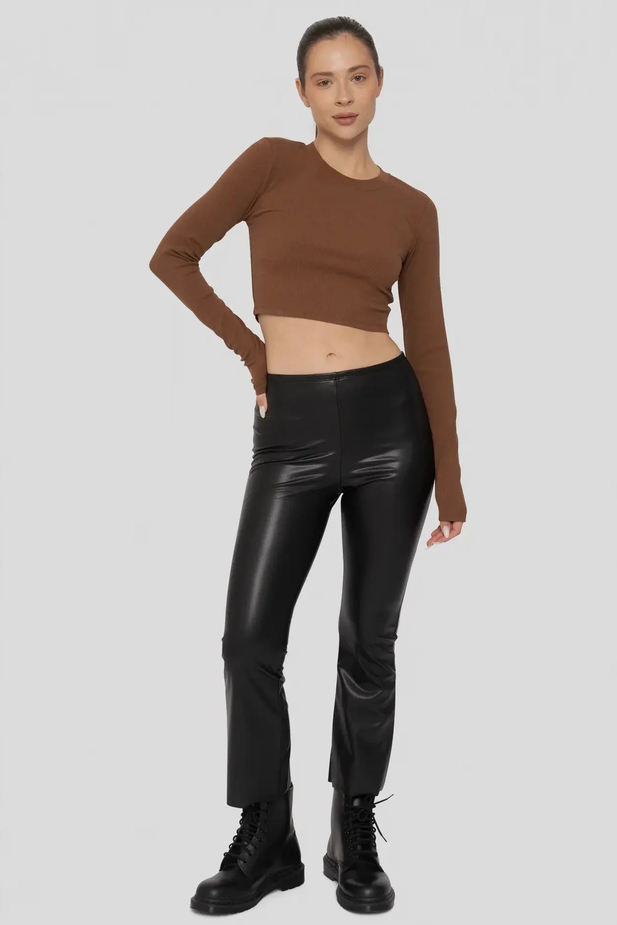 Cropped Long Sleeve Tee - Image 4