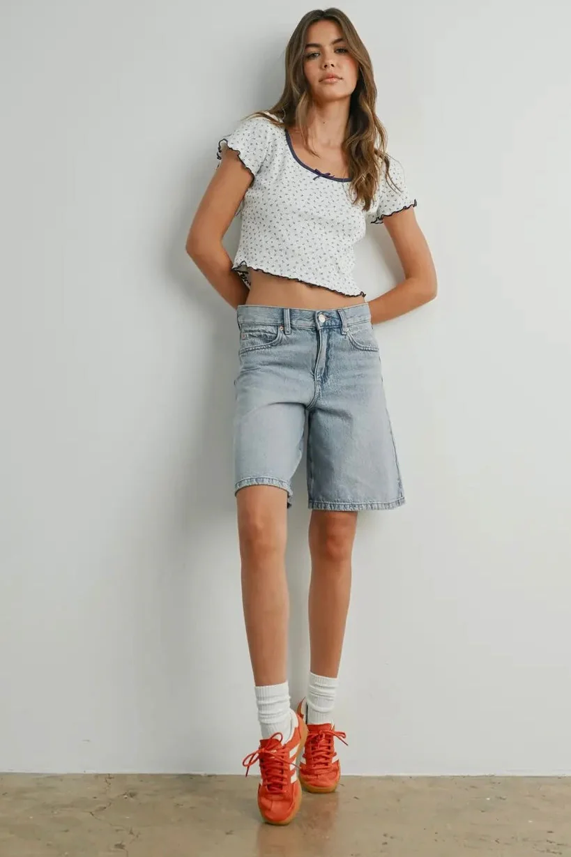 Ditsy Floral Scoop Neck Tee - Image 6