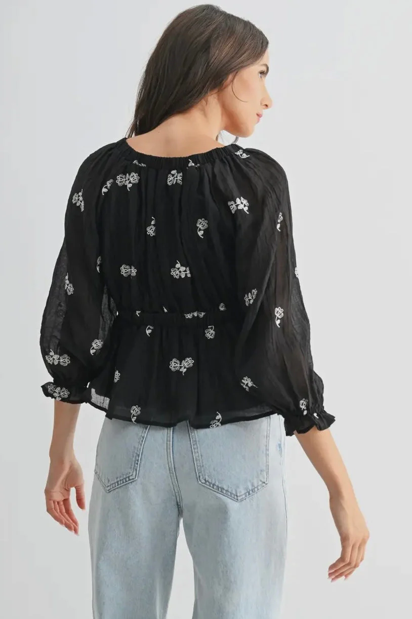 Embroidered Peasant Top - Image 10