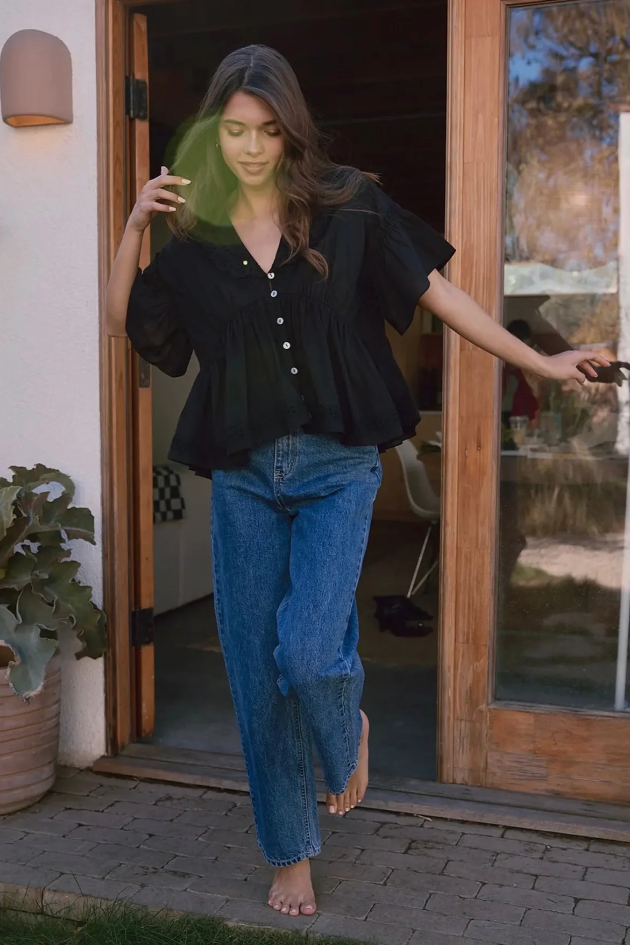 Eyelet Collared Top - Image 11