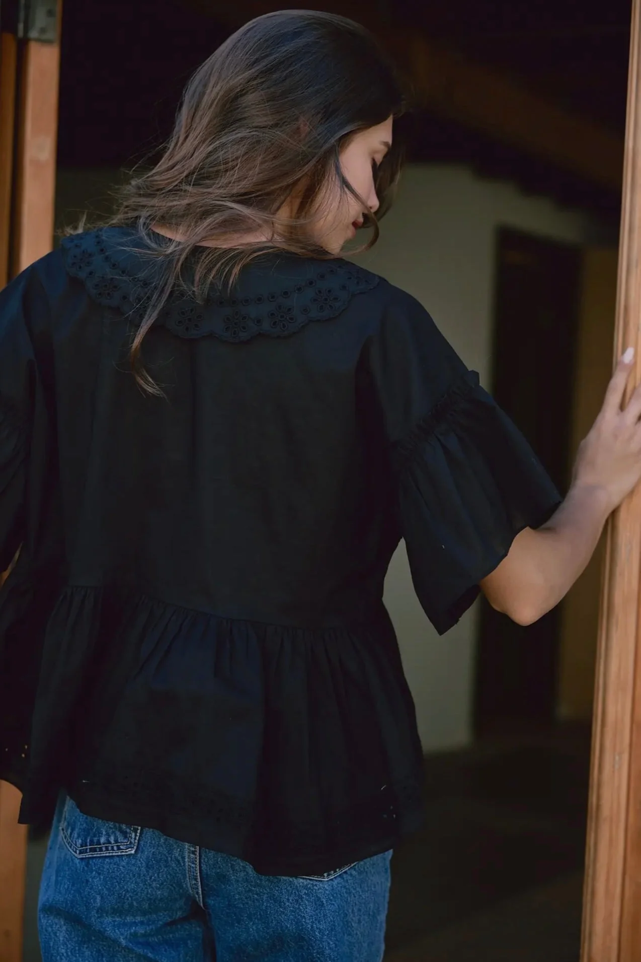 Eyelet Collared Top - Image 8