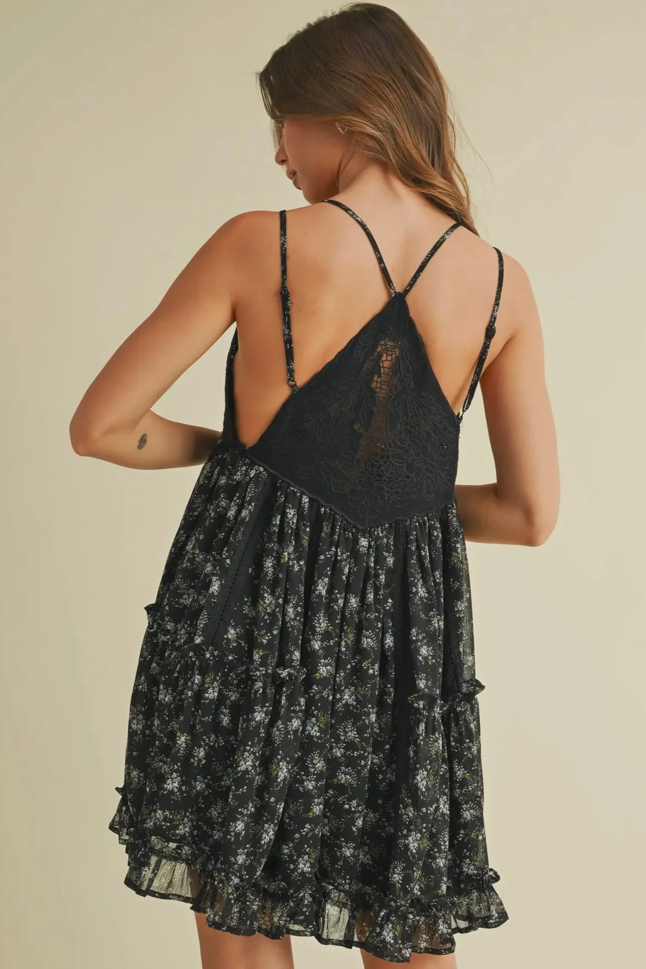 Floral + Lace Romper - Image 5