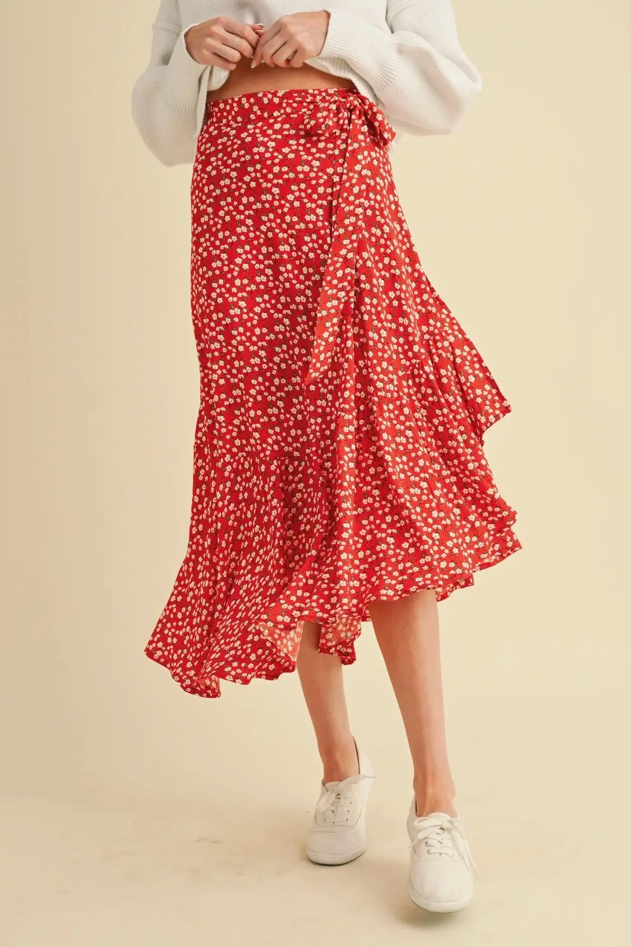 Floral Wrap Skirt - Image 5