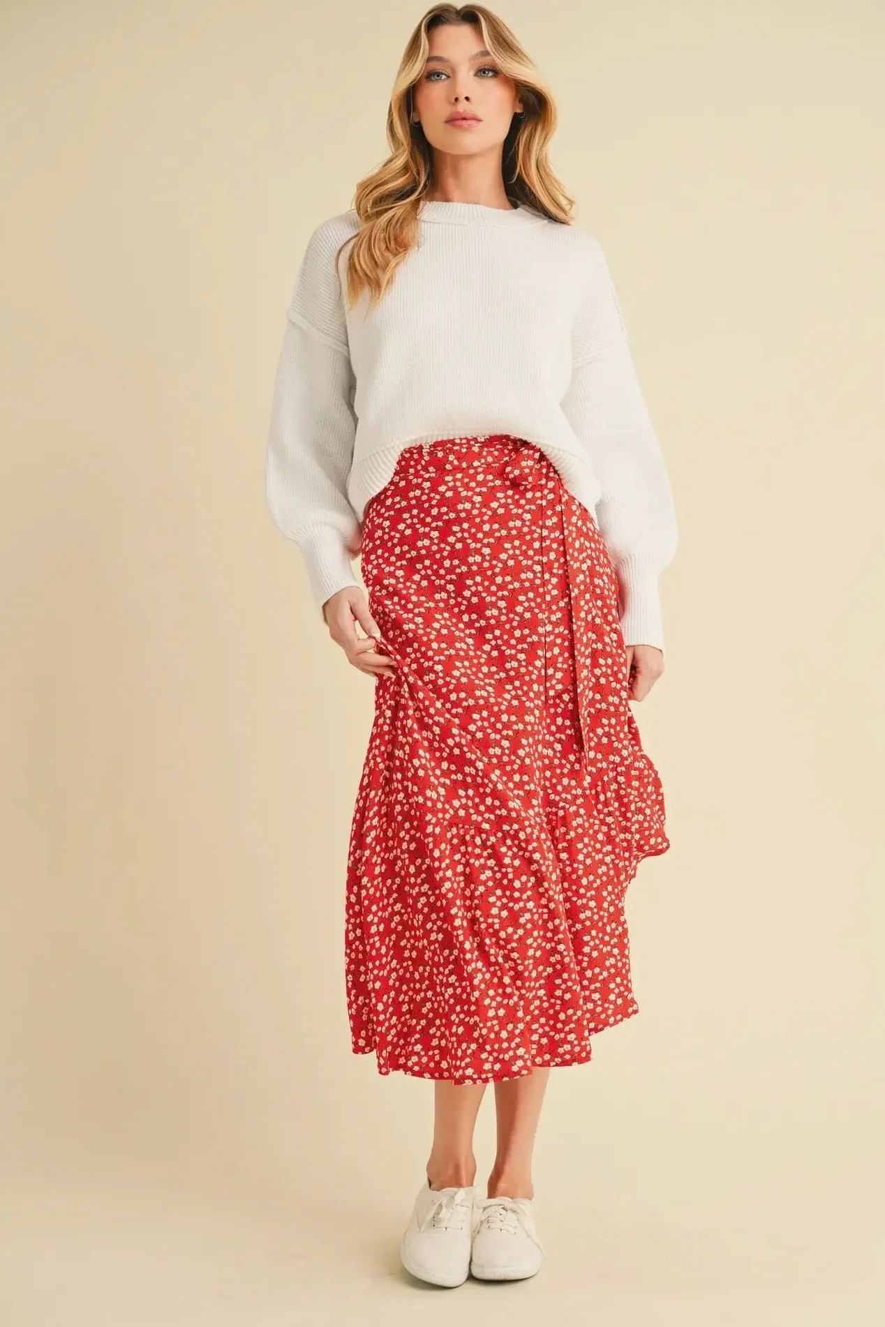 Floral Wrap Skirt - Image 7