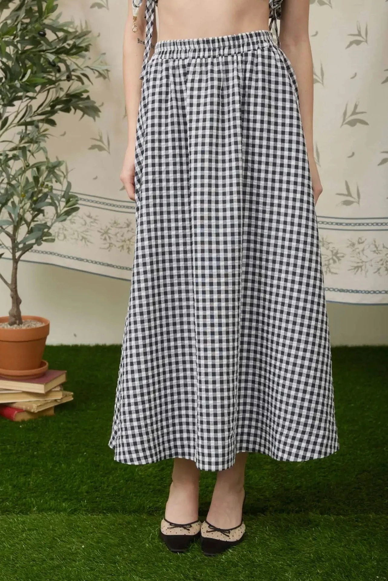 Gingham Maxi Skirt