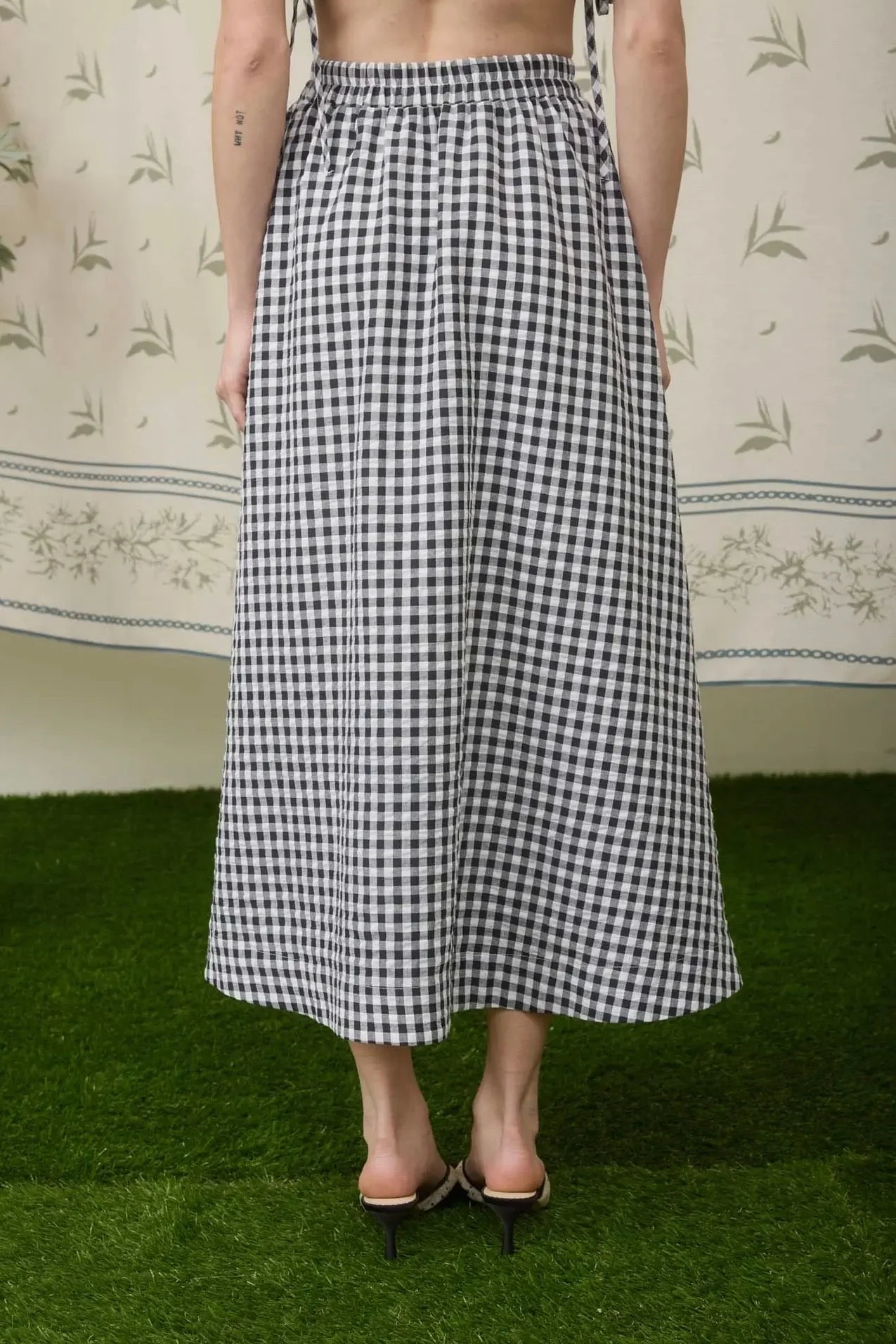 Gingham Maxi Skirt - Image 2