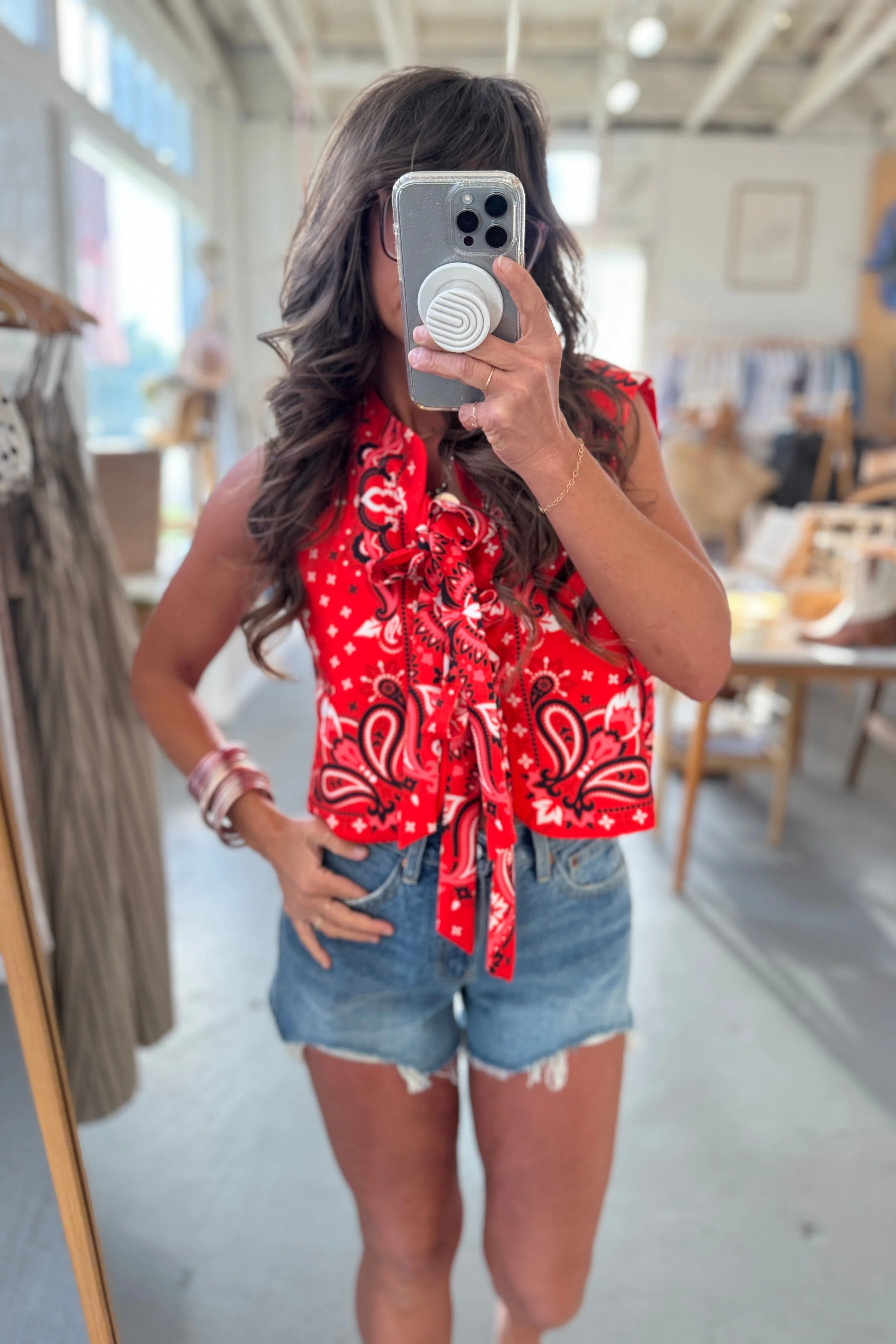 Handkerchief Front Tie Vest