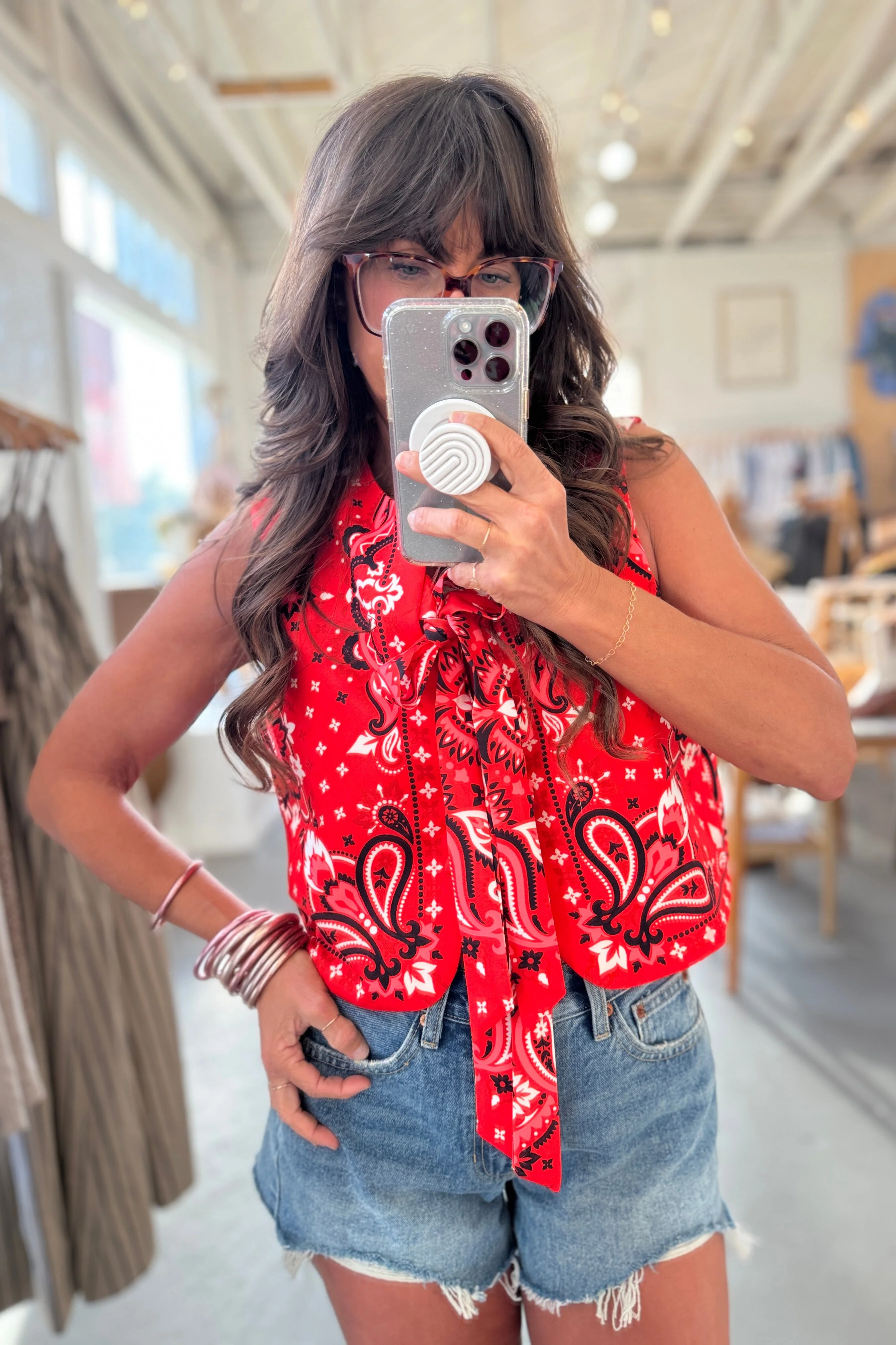 Handkerchief Front Tie Vest - Image 2
