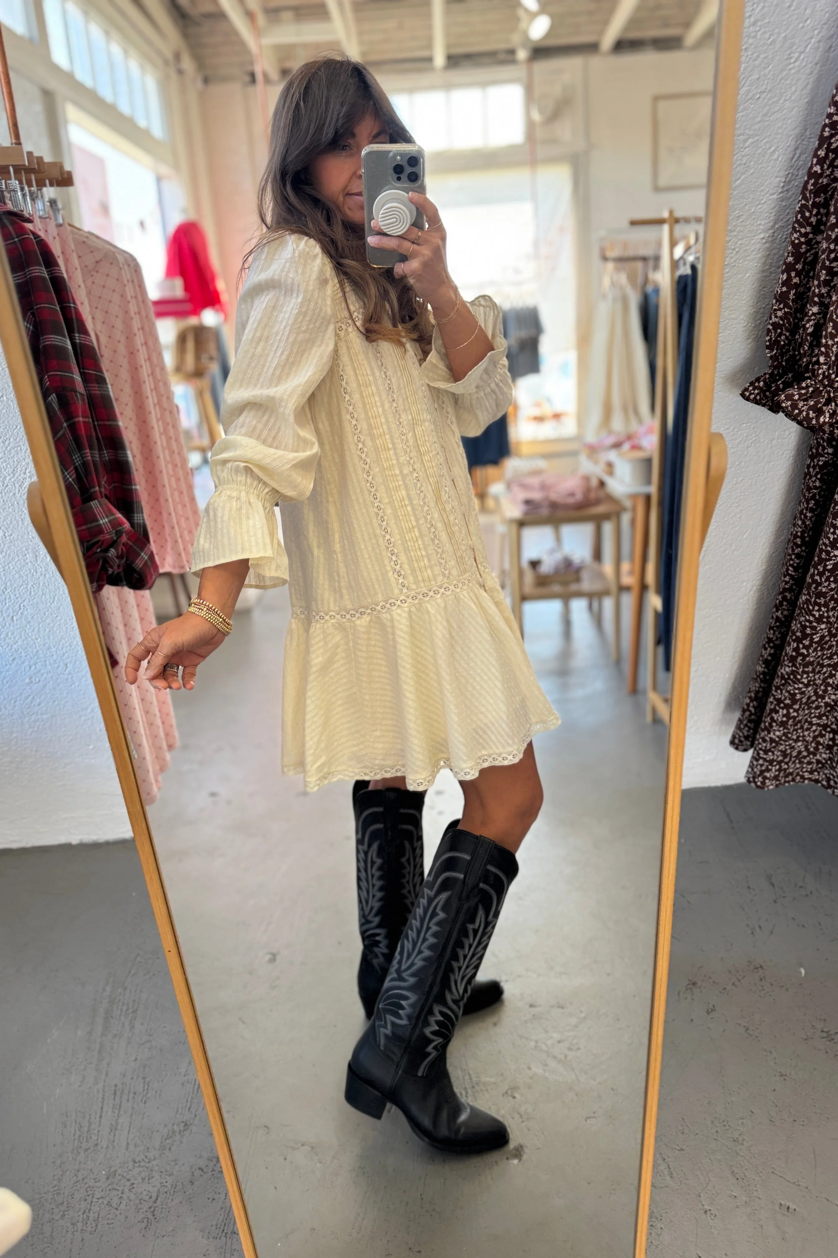 Lace Pintuck Dress - Image 4
