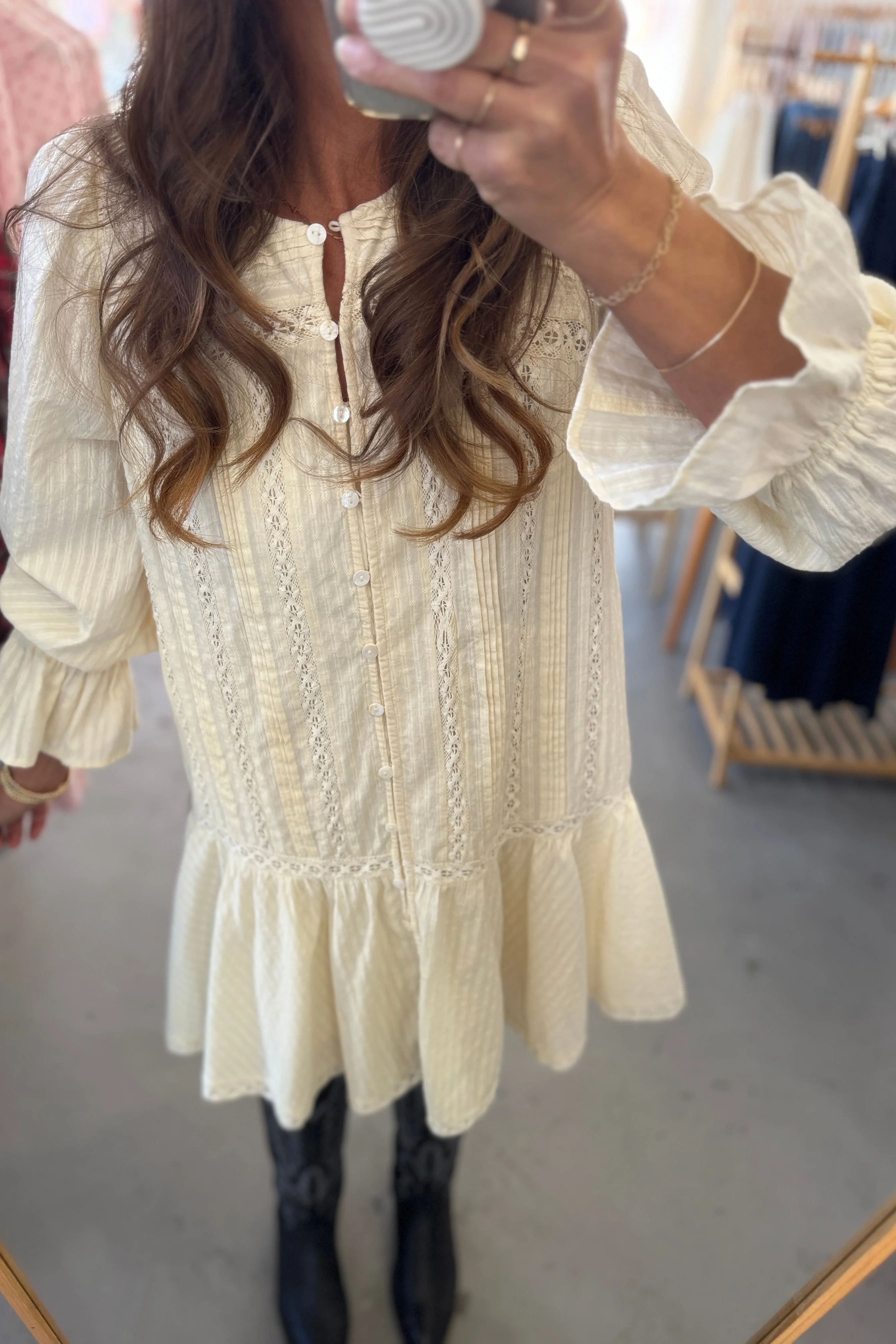 Lace Pintuck Dress - Image 5