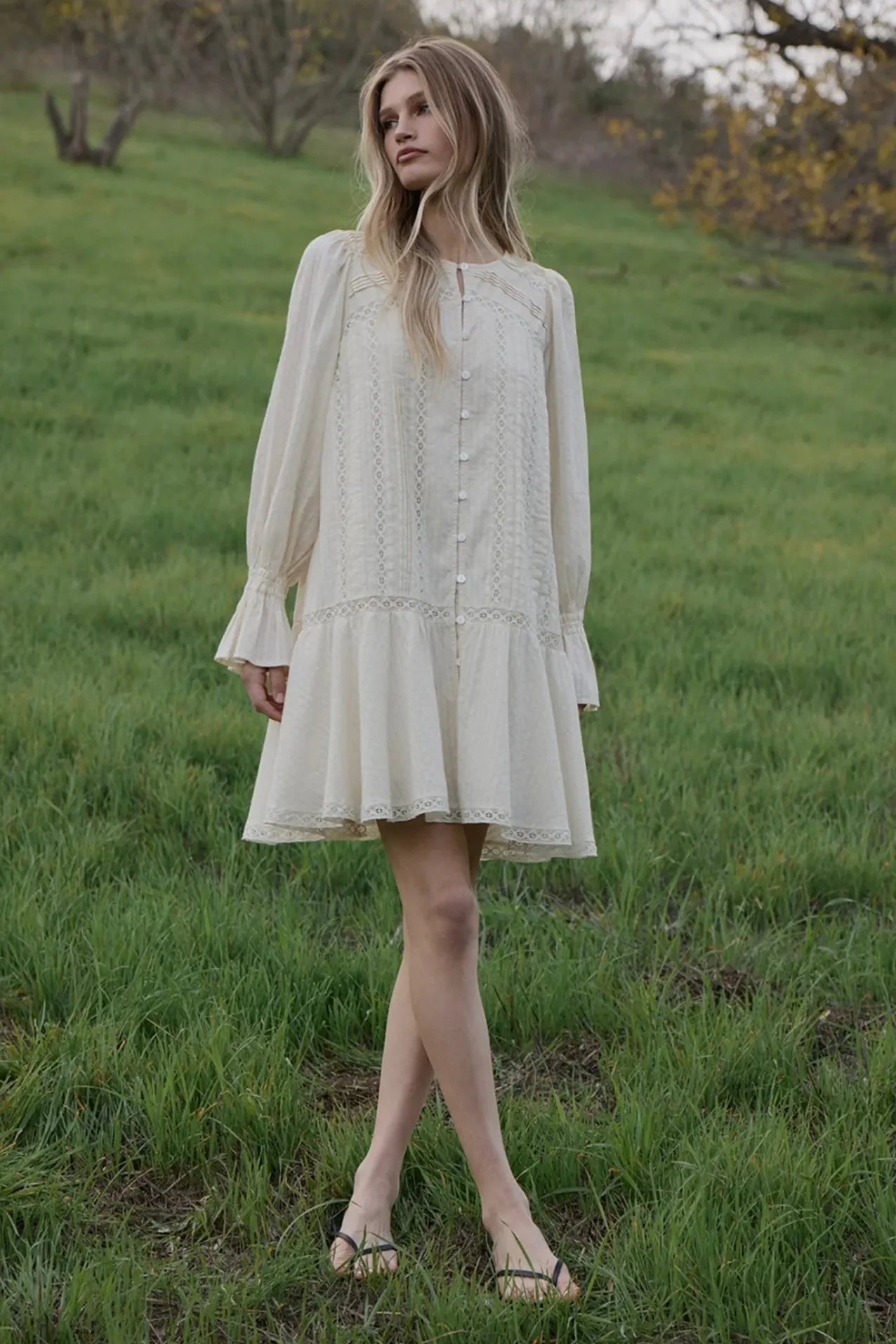 Lace Pintuck Dress - Image 9