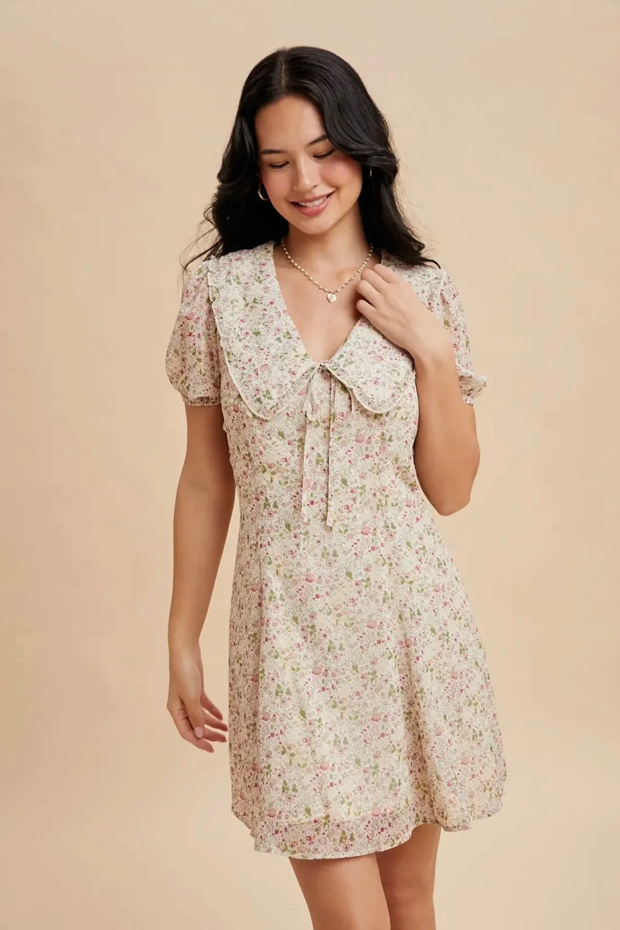 Lace Up Back Spring Dress - Image 13