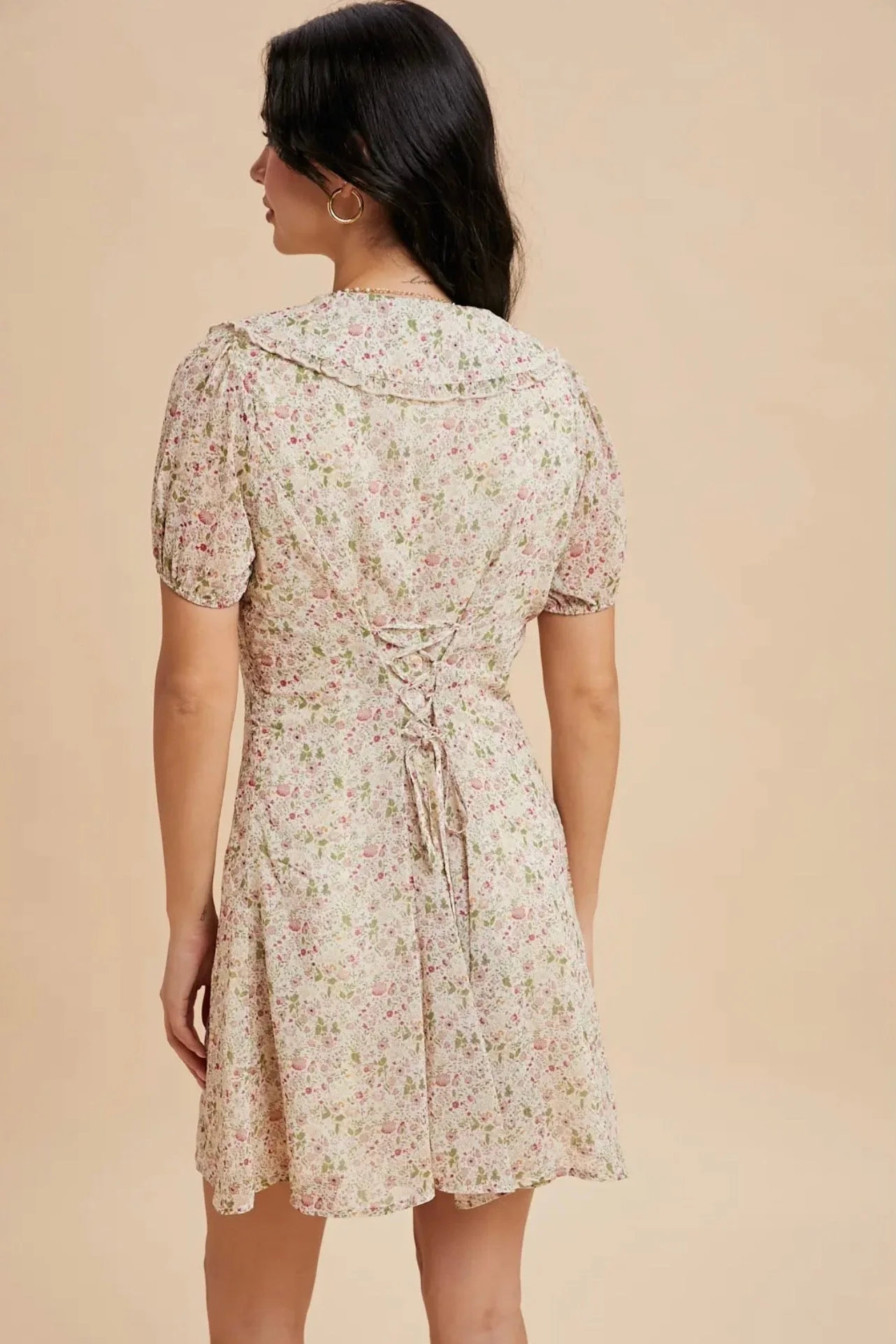 Lace Up Back Spring Dress - Image 14