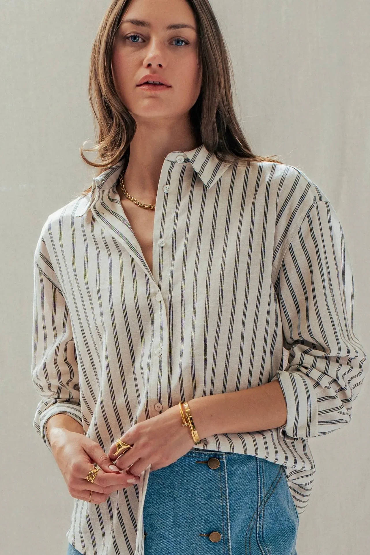 Linen Blend Button Down - Image 2