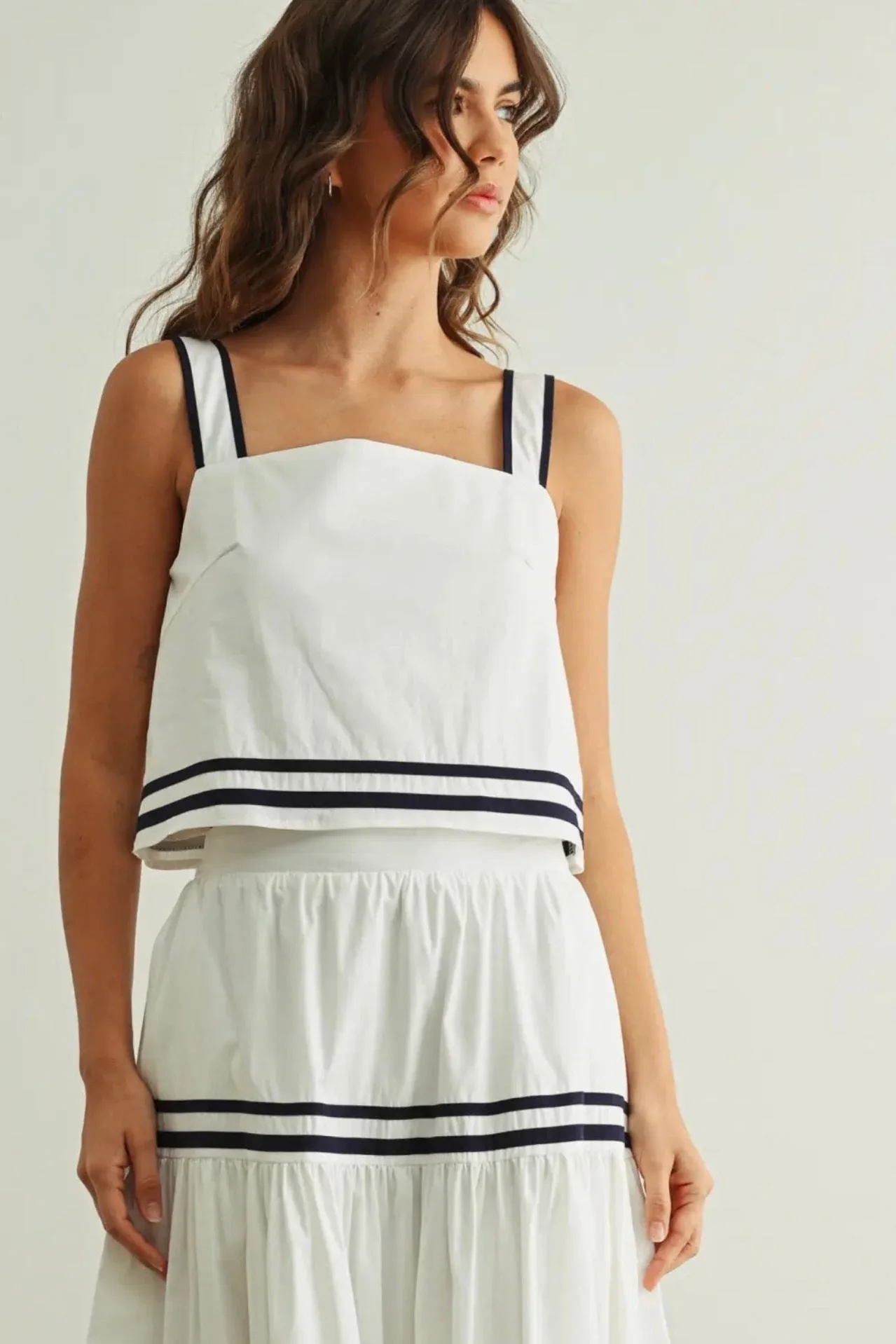 Nautical Crop Top