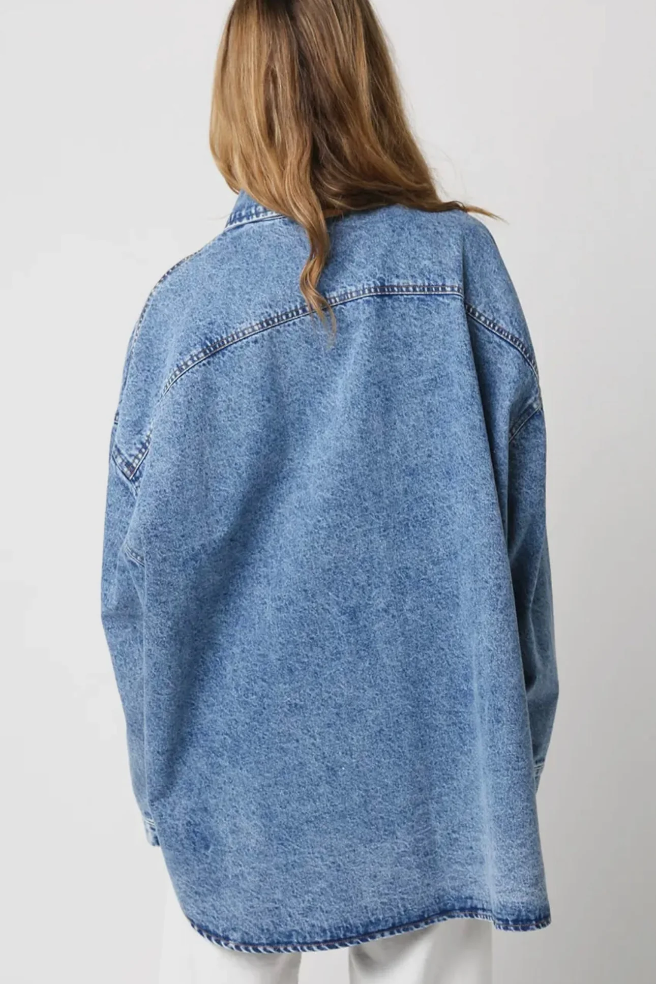Oversized Denim Shacket - Image 4