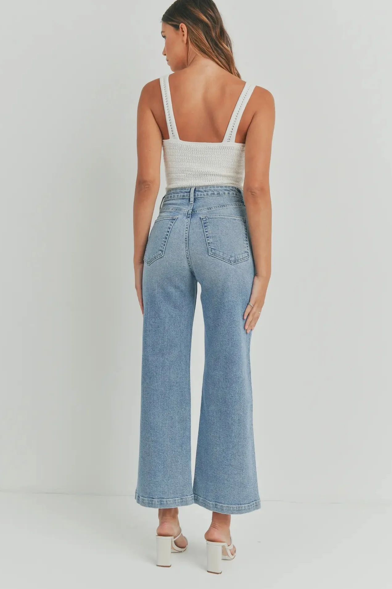 Patch Pocket Wide Leg Jean - Image 3