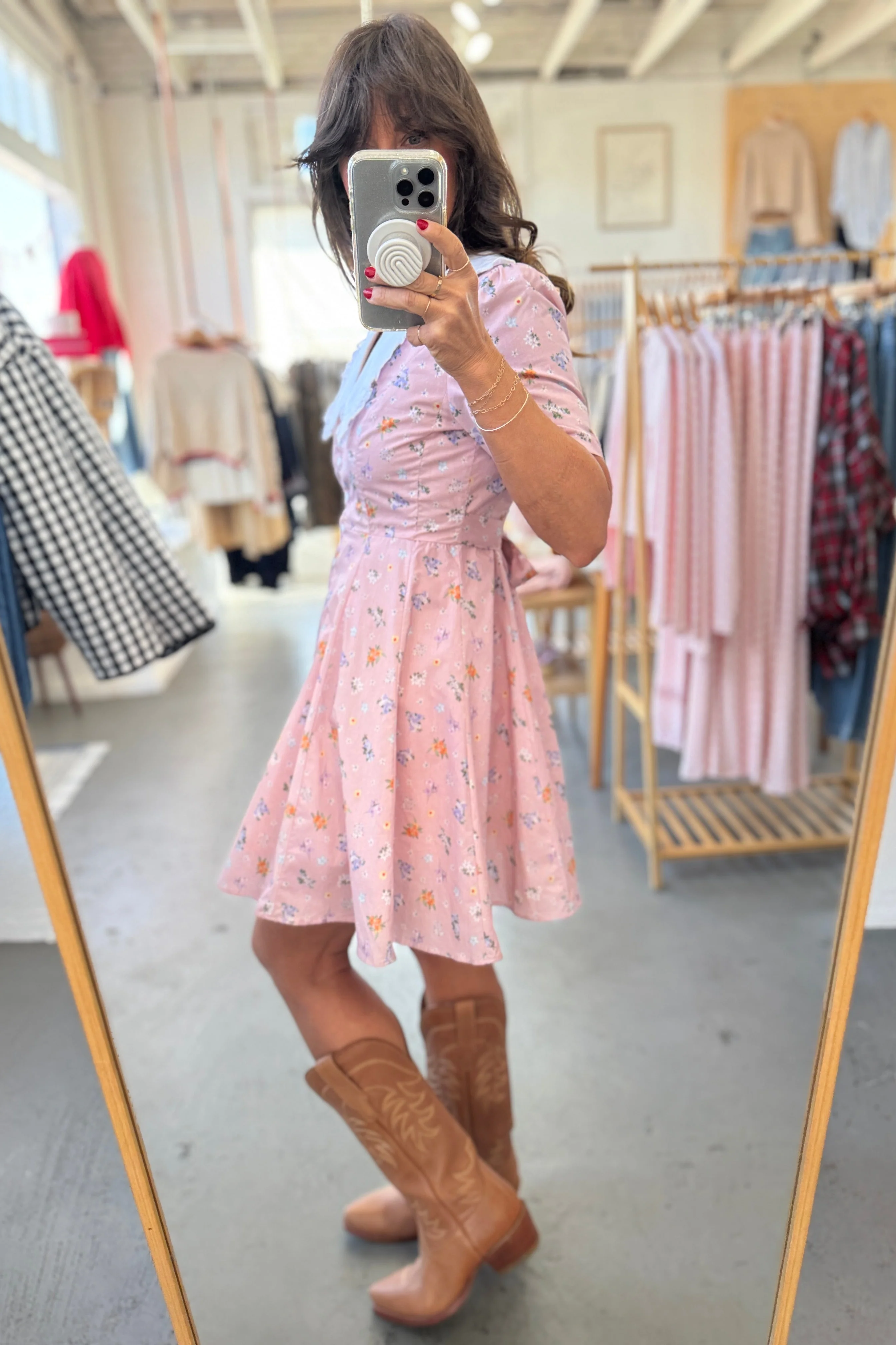 Peter Pan Collar Floral Dress - Image 7
