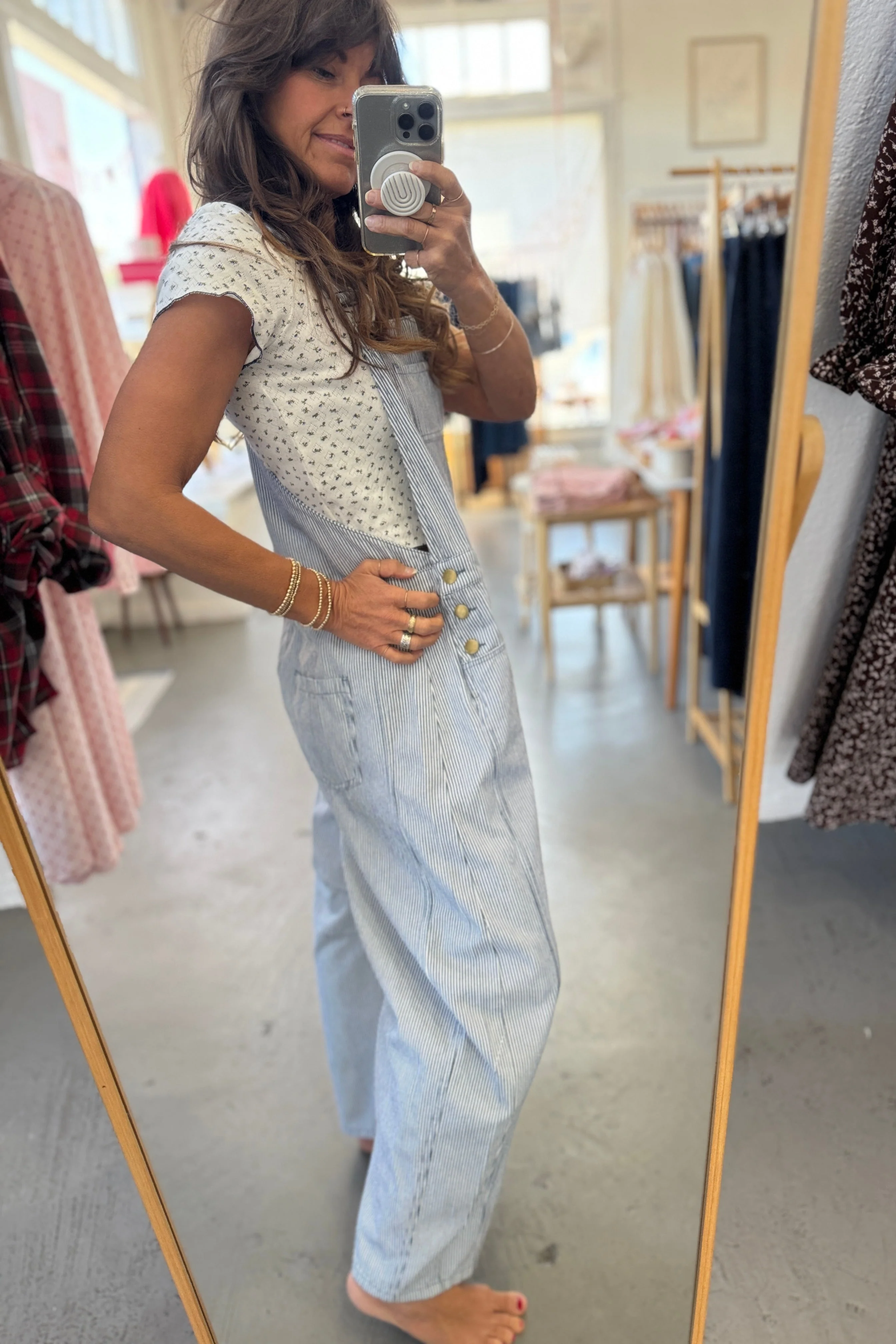 Railroad Striped Barrel Overalls - Image 3