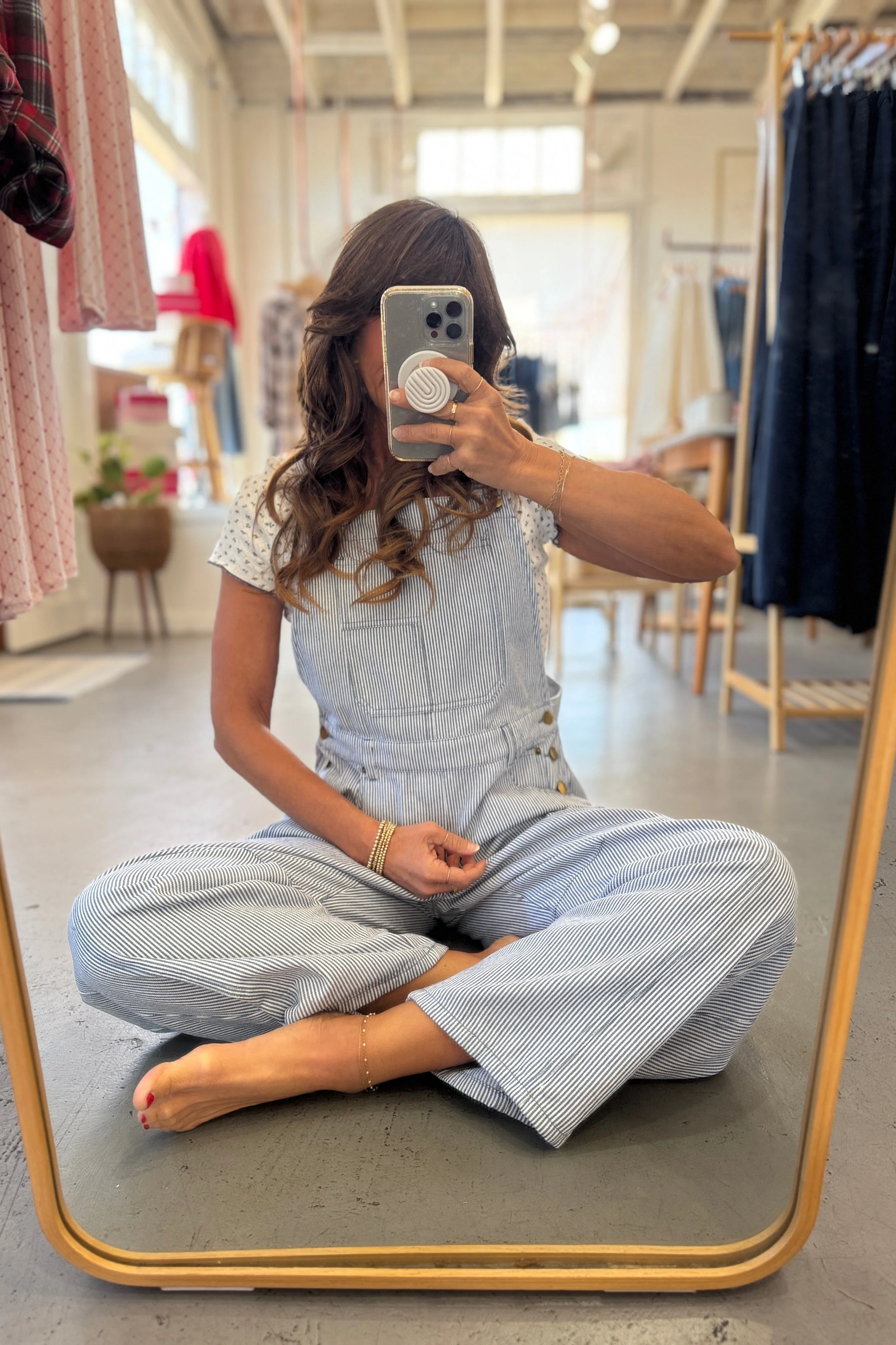 Railroad Striped Barrel Overalls - Image 5