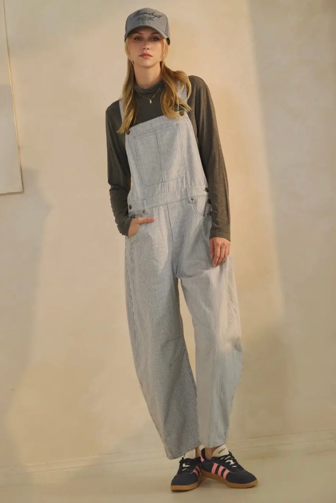 Railroad Striped Barrel Overalls - Image 8
