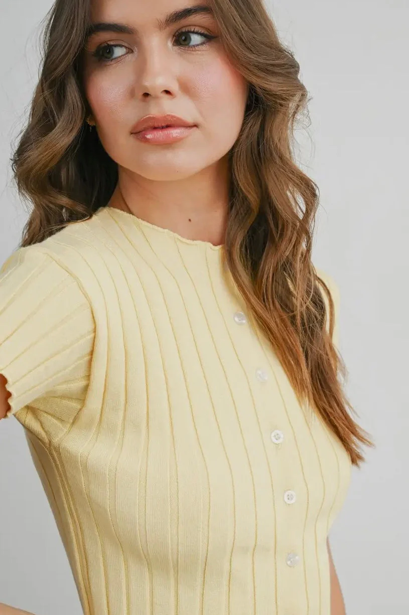 Ribbed Button Up Knit - Image 10