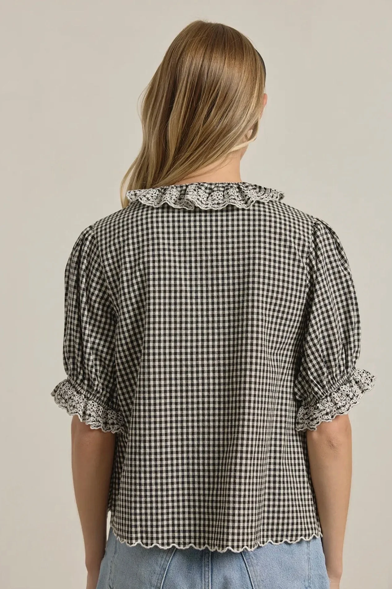 Ruffled Gingham Top - Image 4