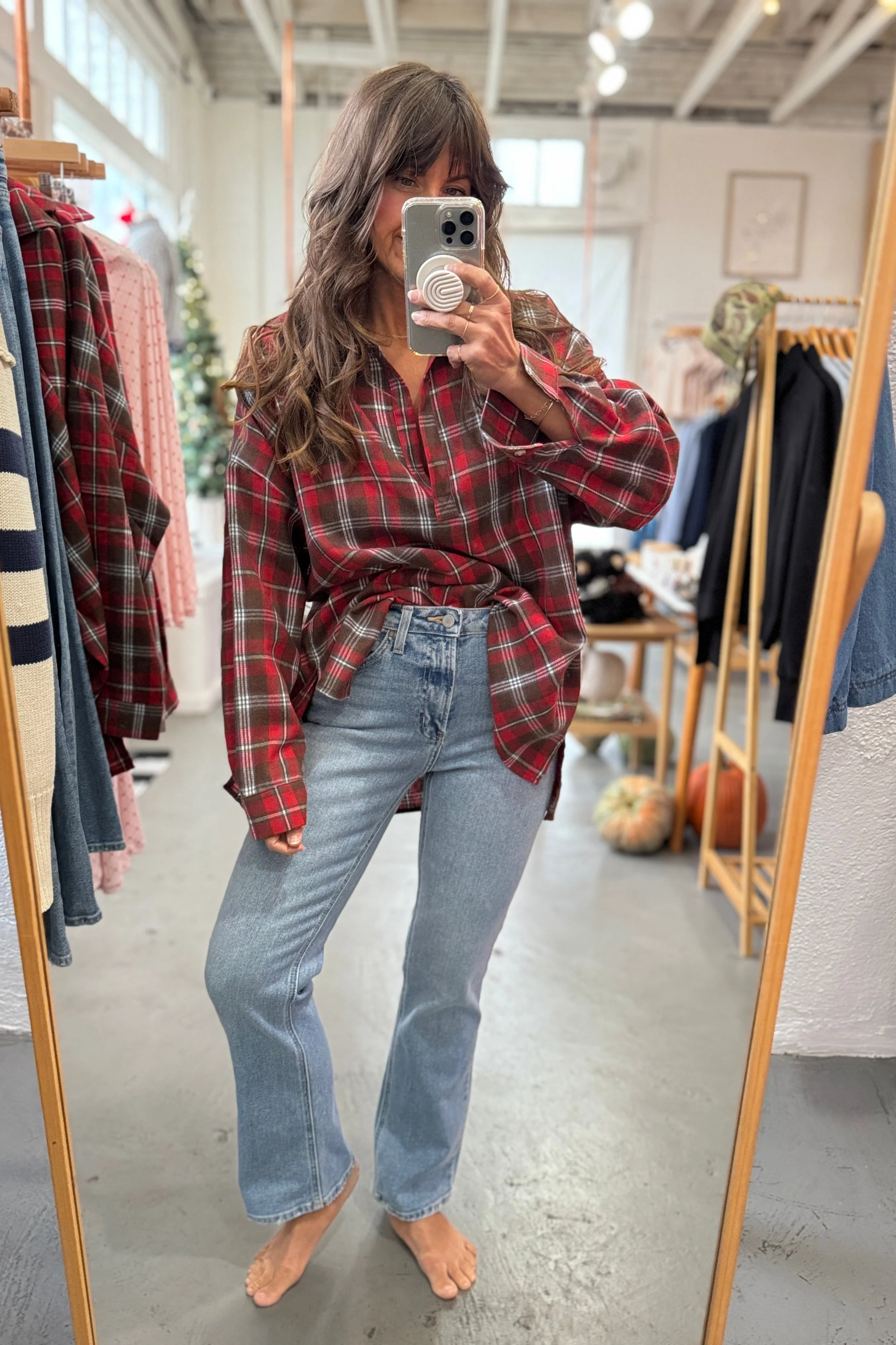 Rustic Flannel Tunic - Image 2