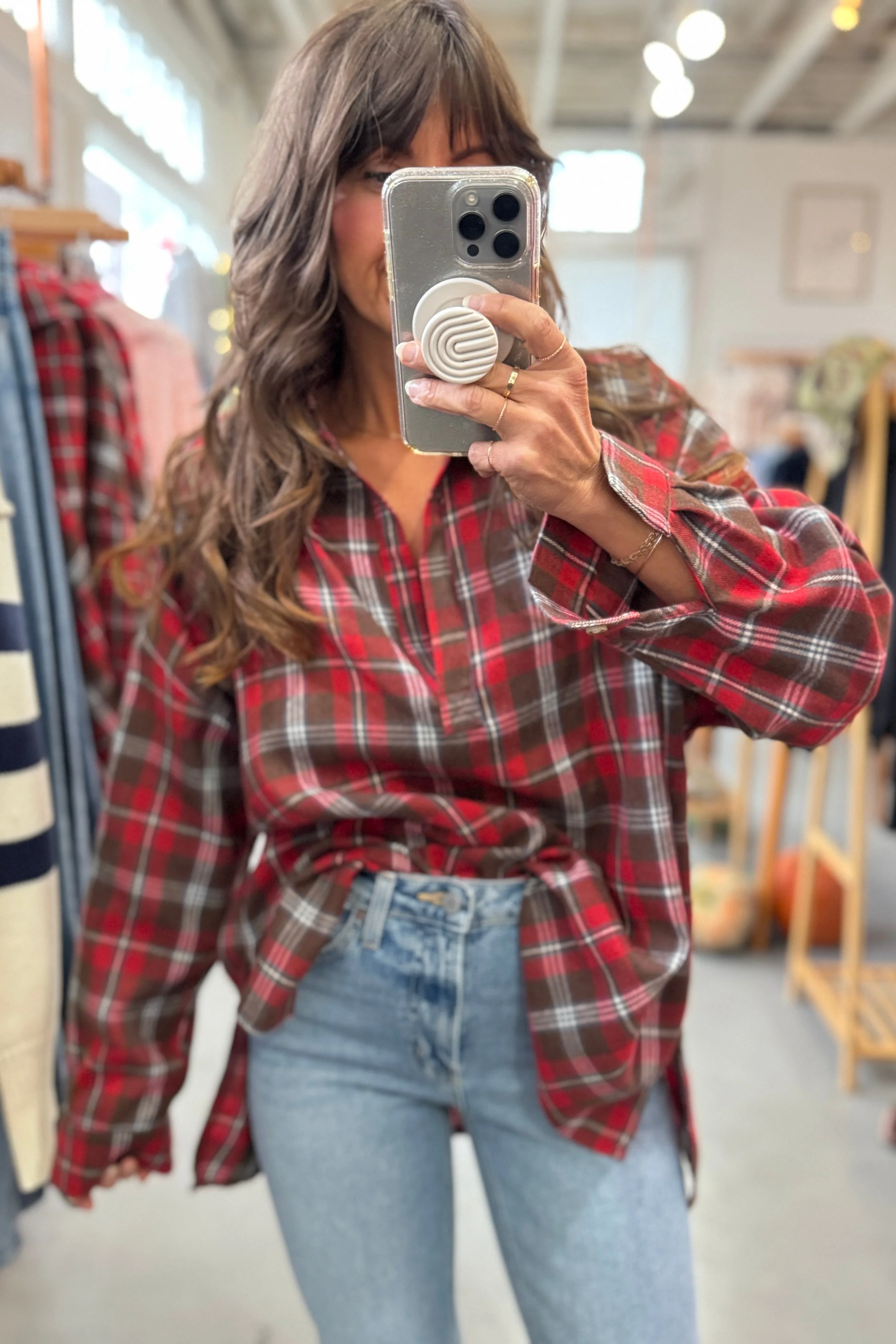 Rustic Flannel Tunic - Image 5
