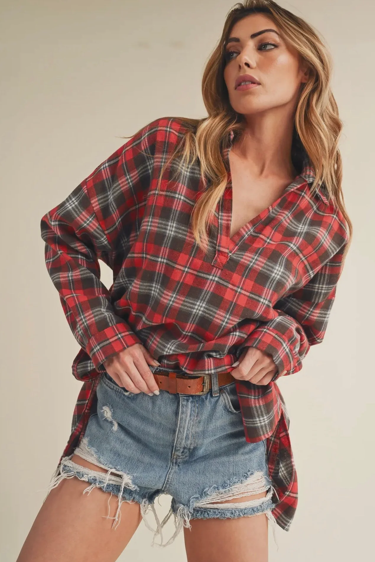 Rustic Flannel Tunic - Image 7