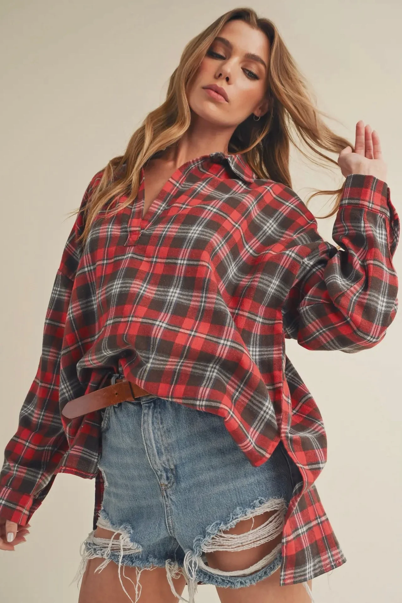 Rustic Flannel Tunic - Image 8