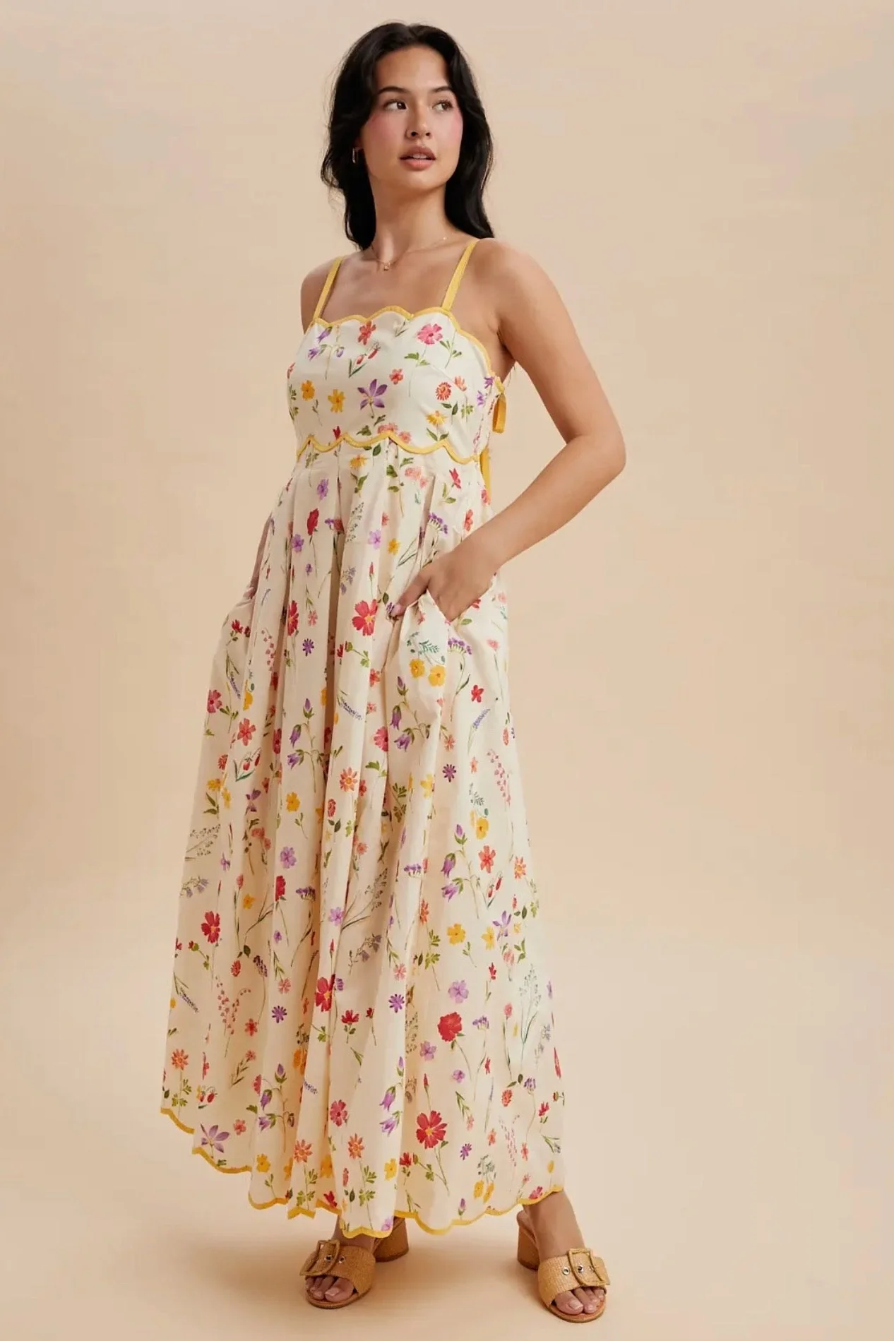 Scalloped Hem Dress - Image 9