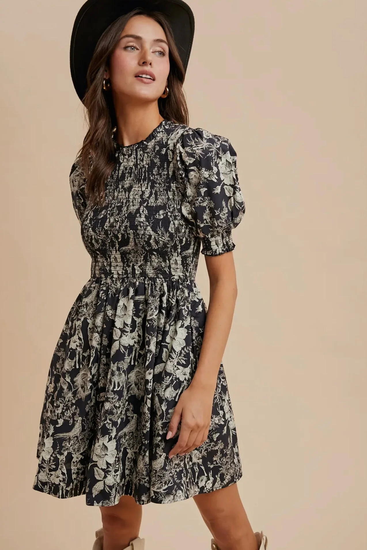 Smocked Floral Dress - Image 10
