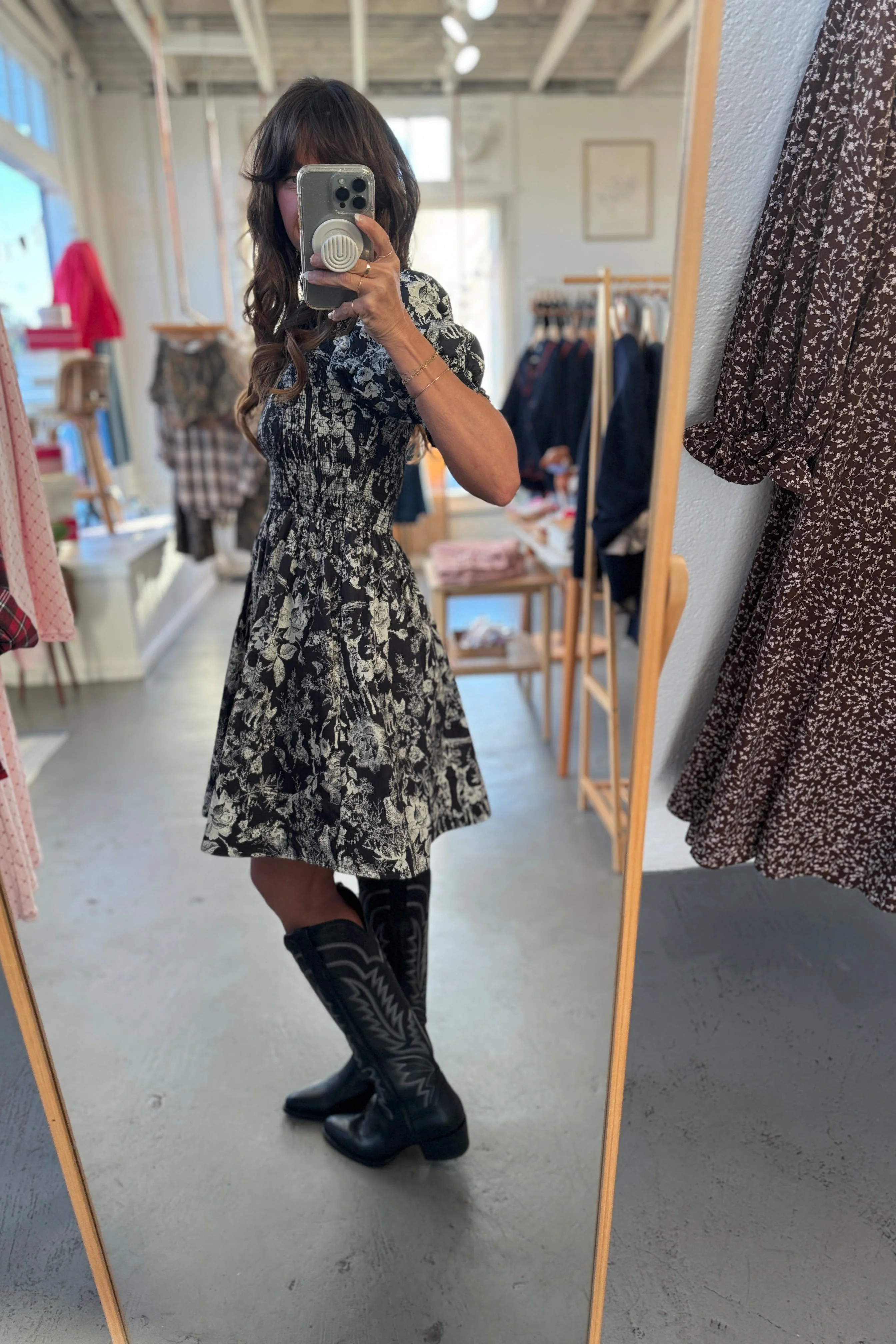 Smocked Floral Dress - Image 3
