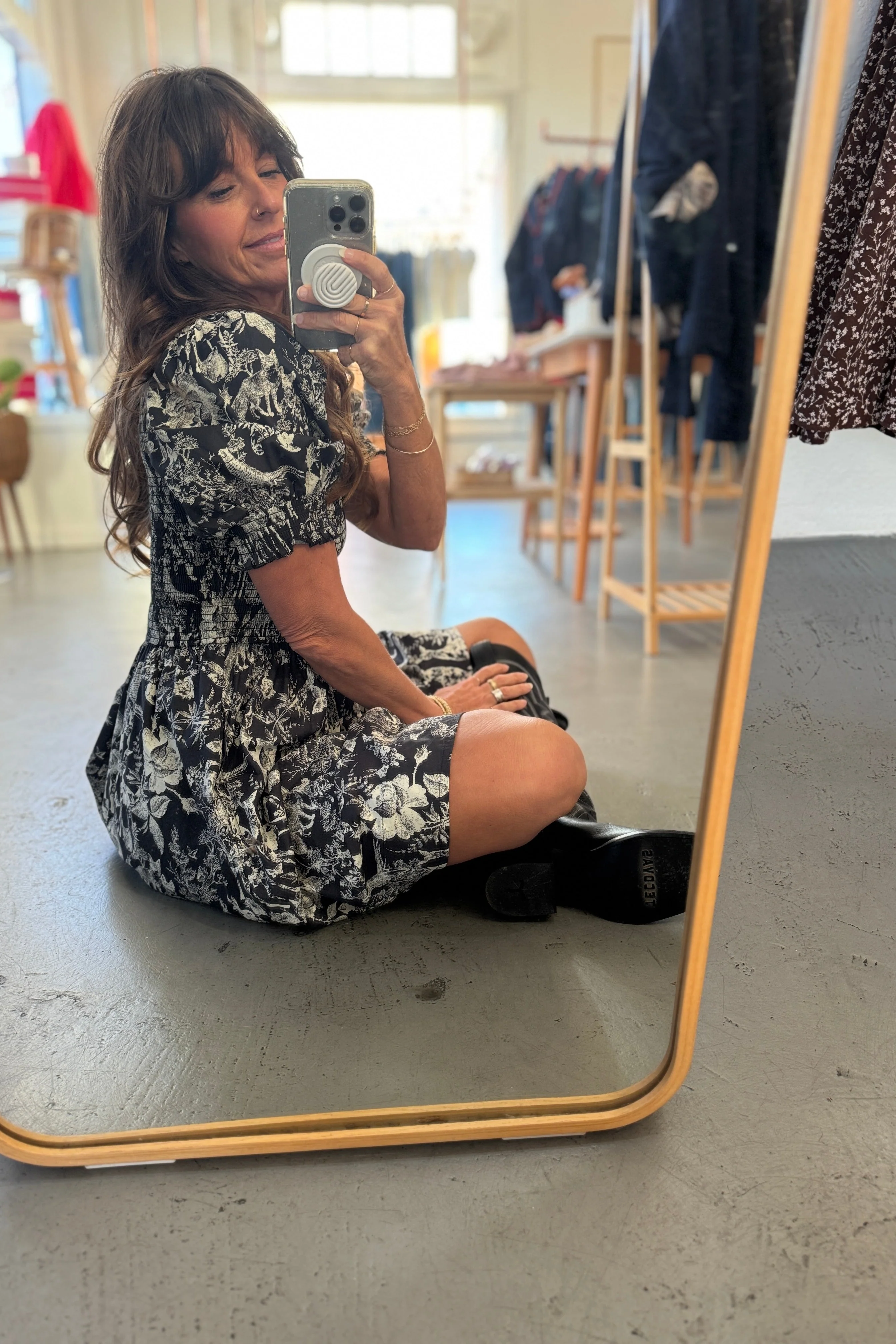 Smocked Floral Dress - Image 4