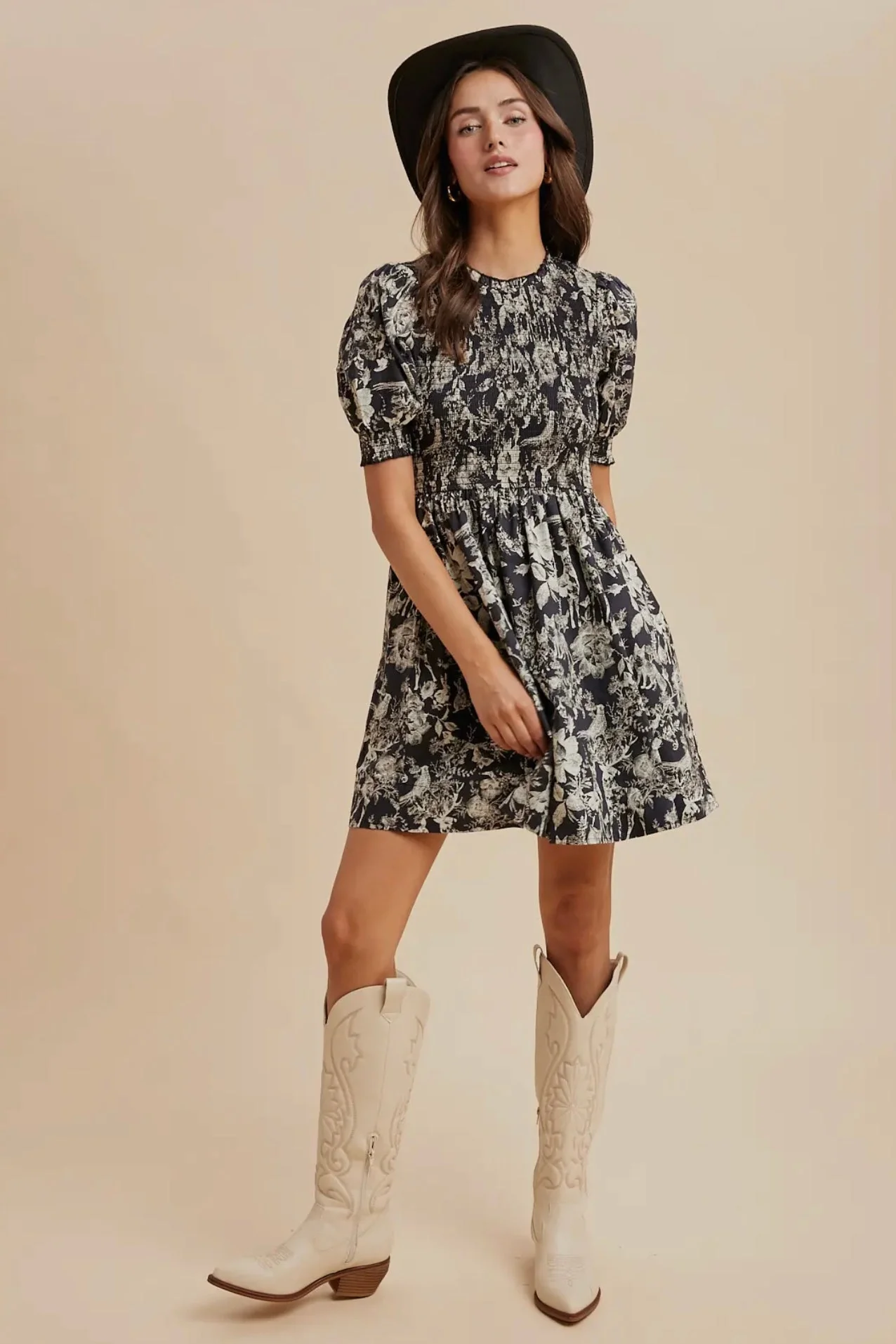 Smocked Floral Dress - Image 6