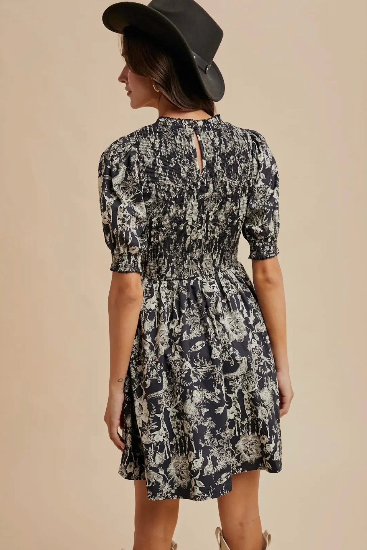 Smocked Floral Dress - Image 8