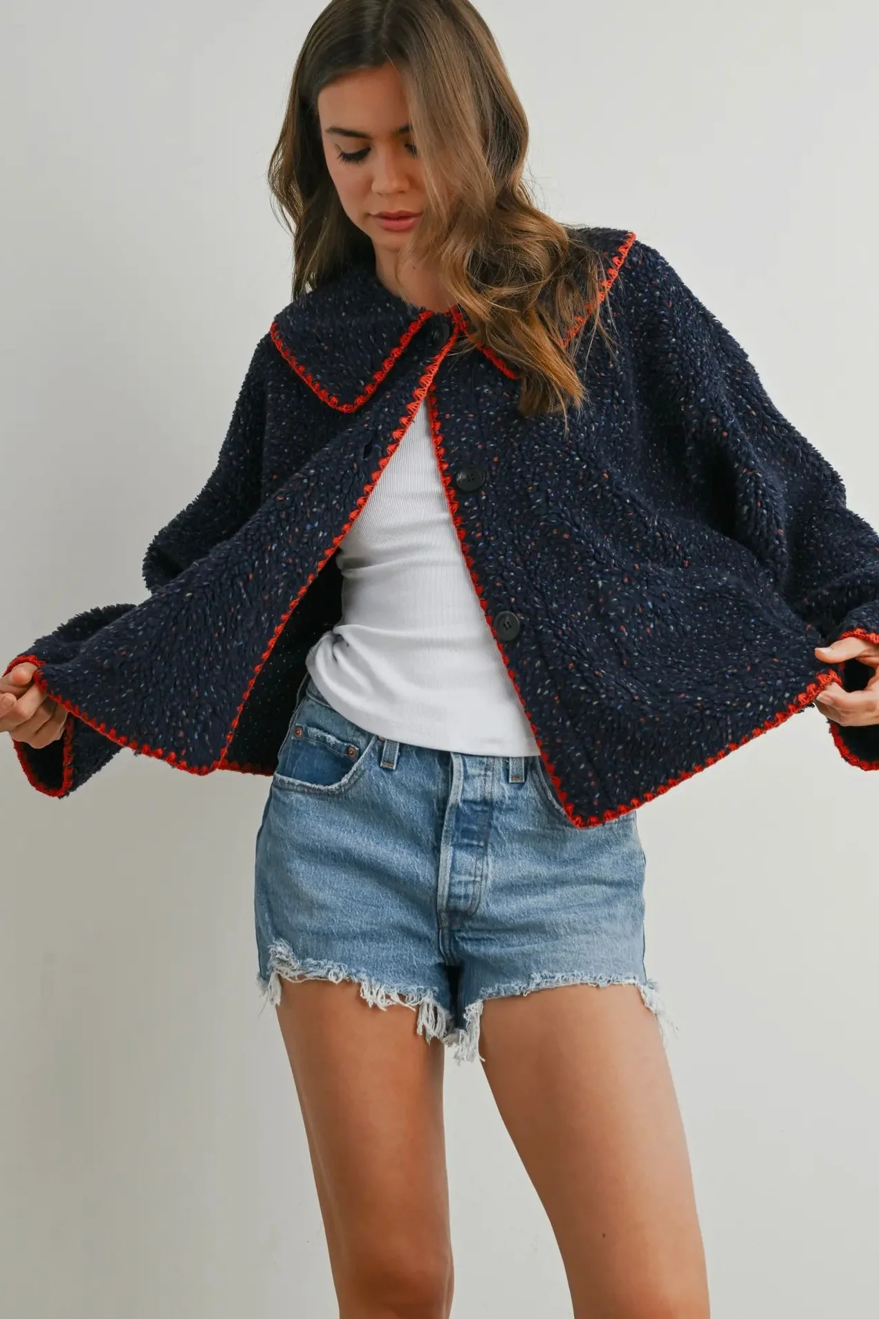 Speckled Fleece Coat - Image 7