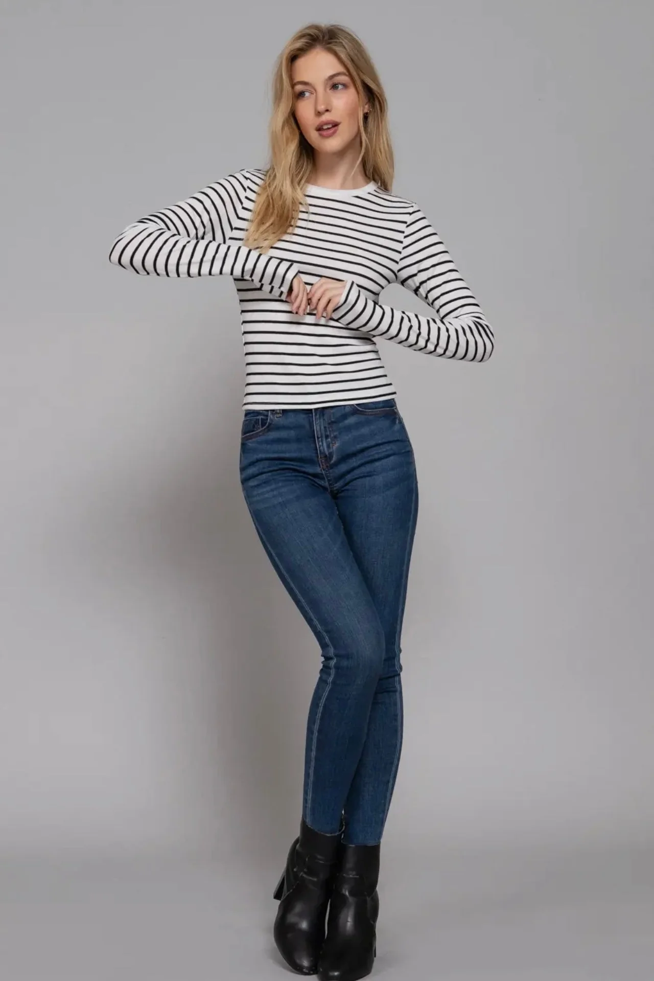 Striped Long Sleeve Tee - Image 4