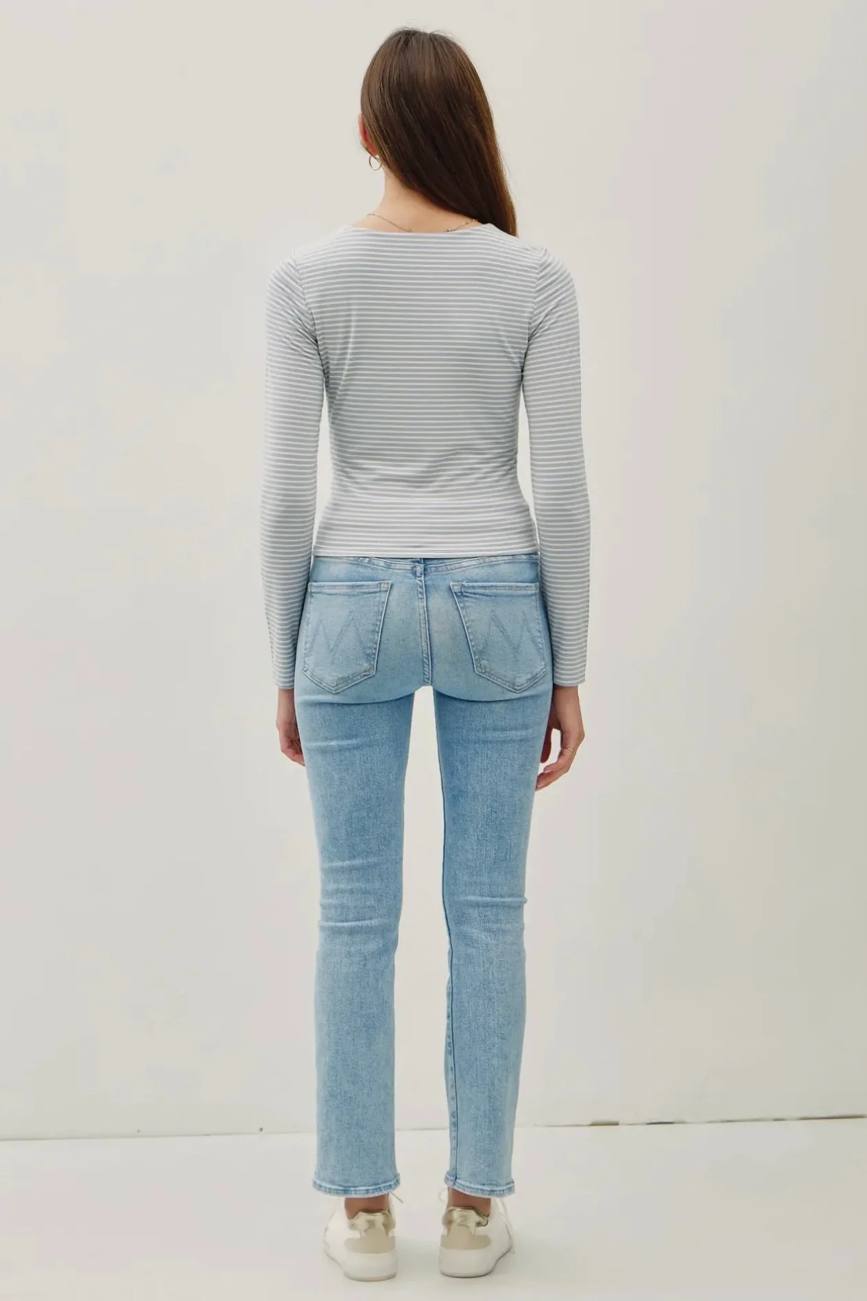 Striped Scoop Neck Tee - Image 3